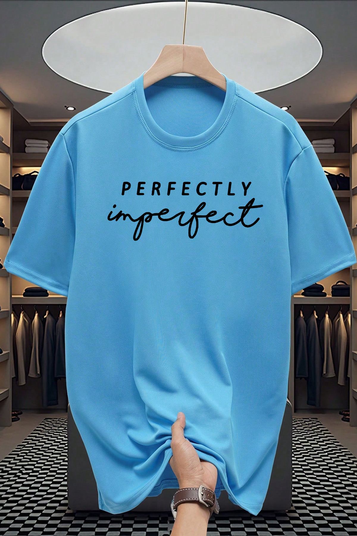 uyguntarz Pamuklu Perfectly Baskılı Oversize T-shirt