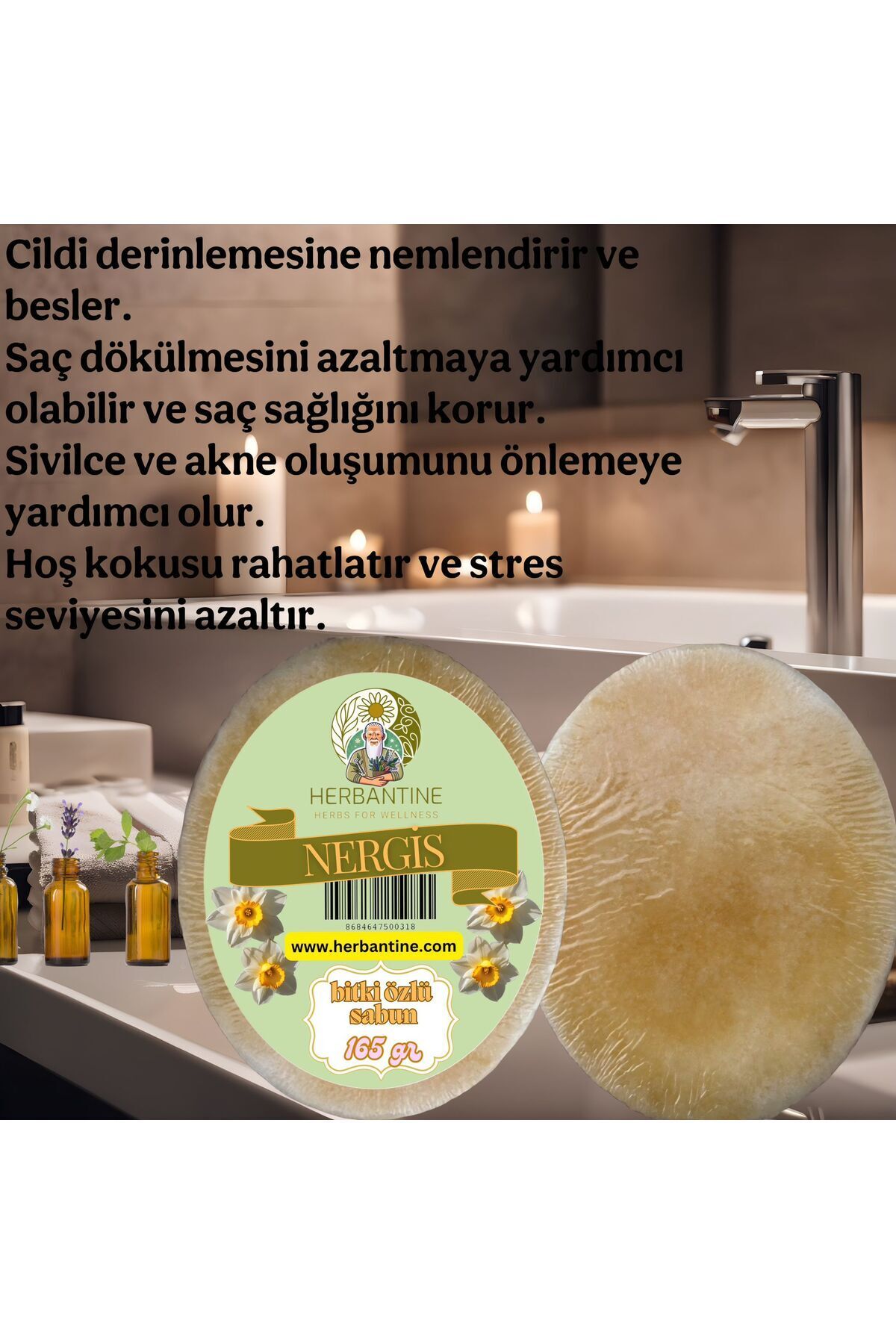 herbantine-صابون بخلاصة النرجس مع إسفنجة ذاتية 2