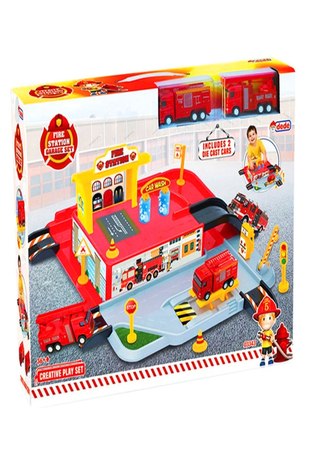 a v d a Itfaiye Oyuncak Garaj Seti Pisti - Otopark - Istasyon Araba Oyun Seti fotoğrafı 6 (önizleme)