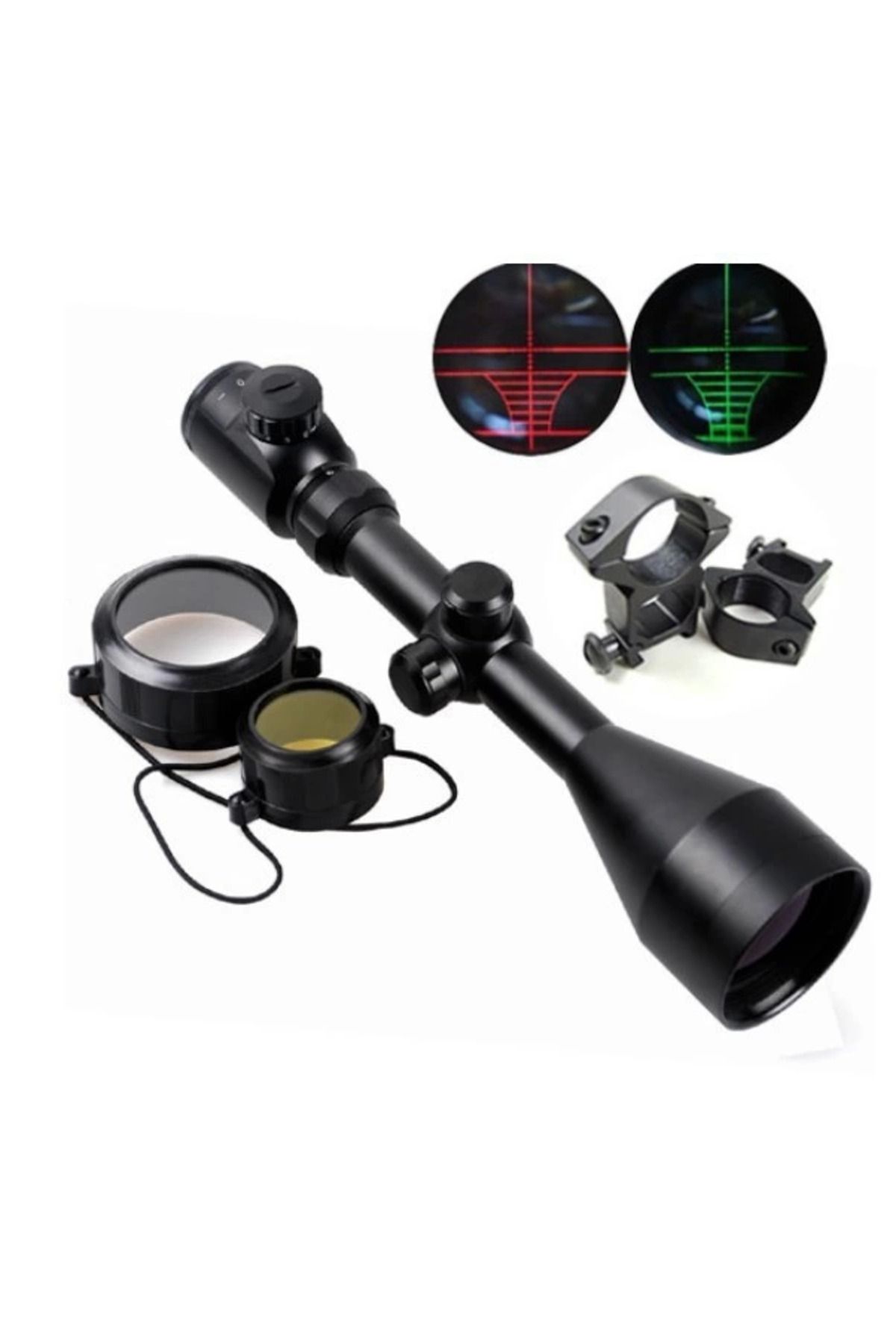 Easy Tedarik 3-9x56eg Yüksek Kaliteli Çıft Işık Kırmızı,yeşil Kaynaklı Avcılık Süfer Dürbün(b)