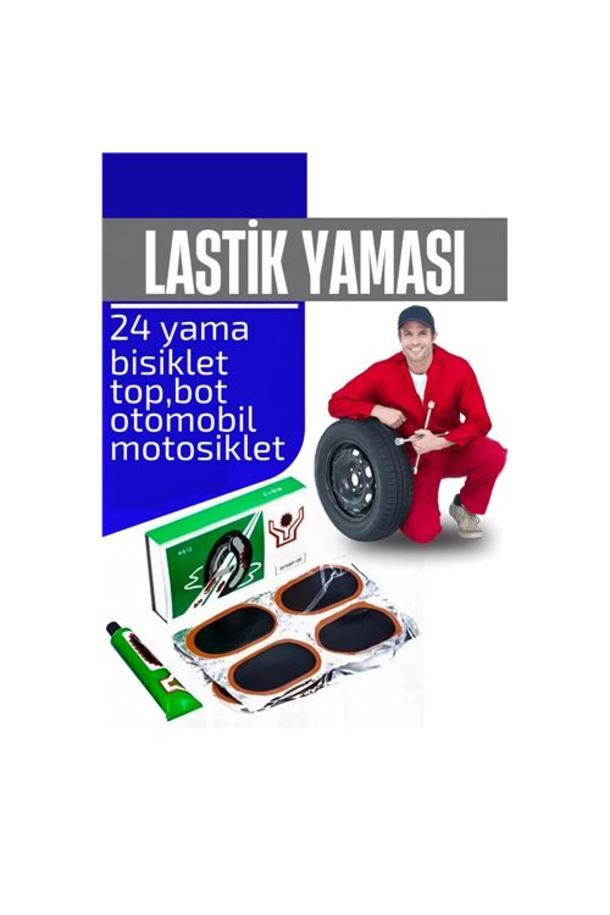 BirdoluSepet Engithalat Lastik Yaması 24 Adet Yama Seti