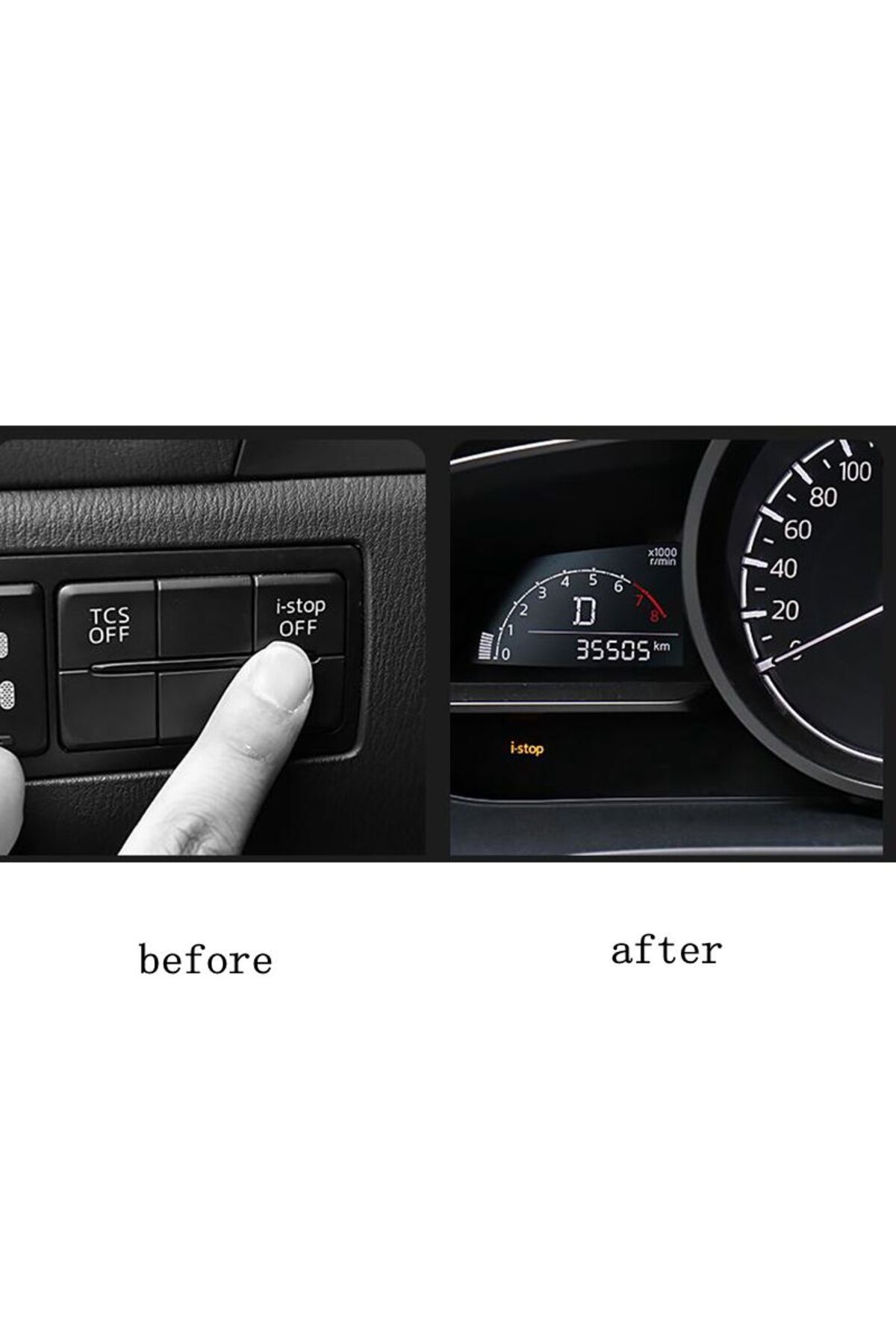 Choice-Black Start Stop Push Button Istop Off Switch Auto Obd Engine Canceller Eliminator System For Mazda 3