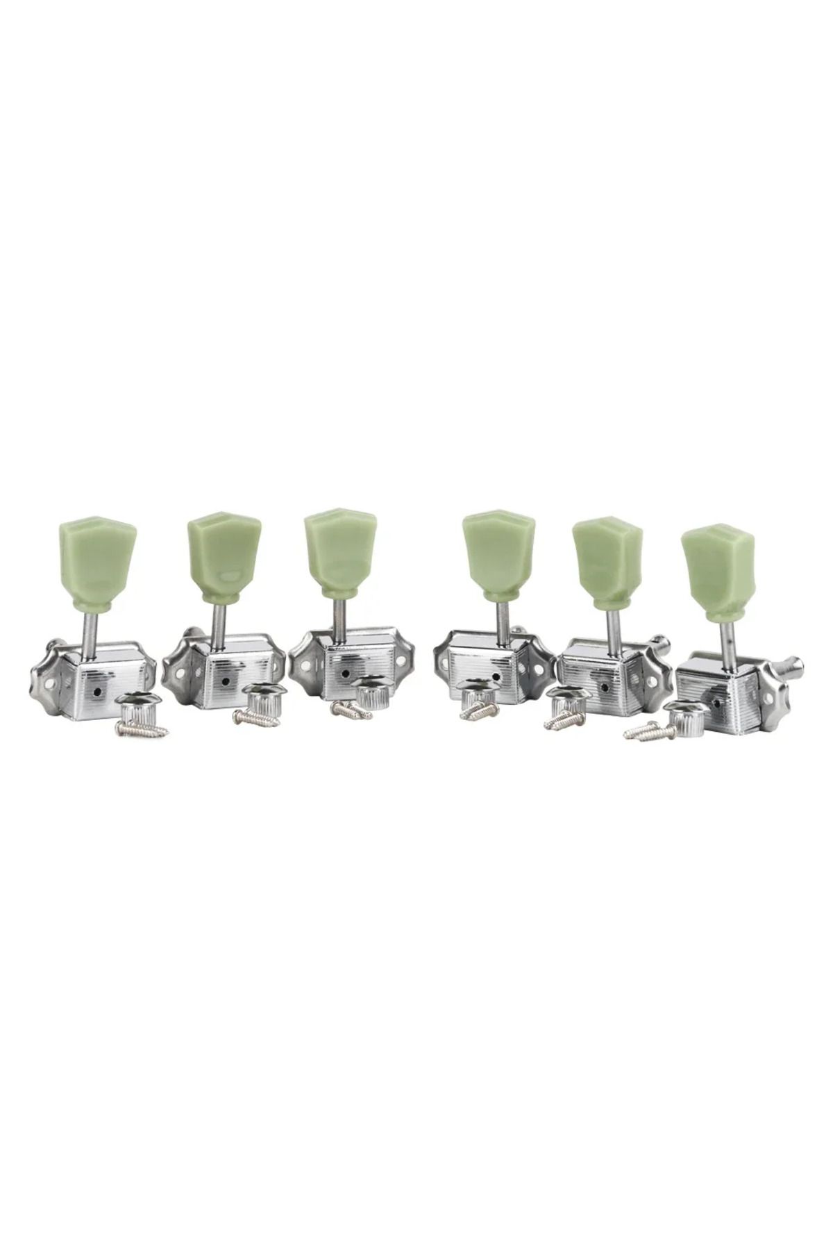 Choice-Gearlly 6pcs/set 3l3r Guitar Machine Heads Guitar Tuning Keys Strings Tuners Pegs Chrome For Elec... 1
