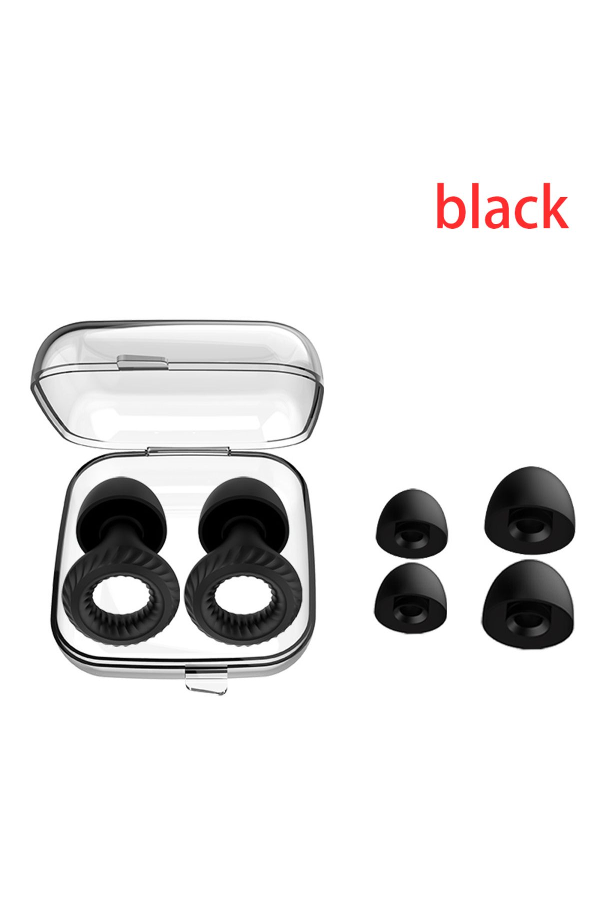 Choice-Black Soft Silicone Earplugs Reduce Noise Loop Earplugs Motorcycle Earmuffs Reusable Flexible Earpl 1