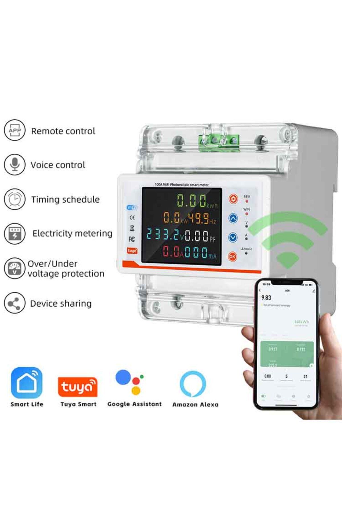 Choice-Tuya WiFi Smart Circuit Breaker Bidirectional Metering Power Meter Reclosure Switch with Multiple... 8