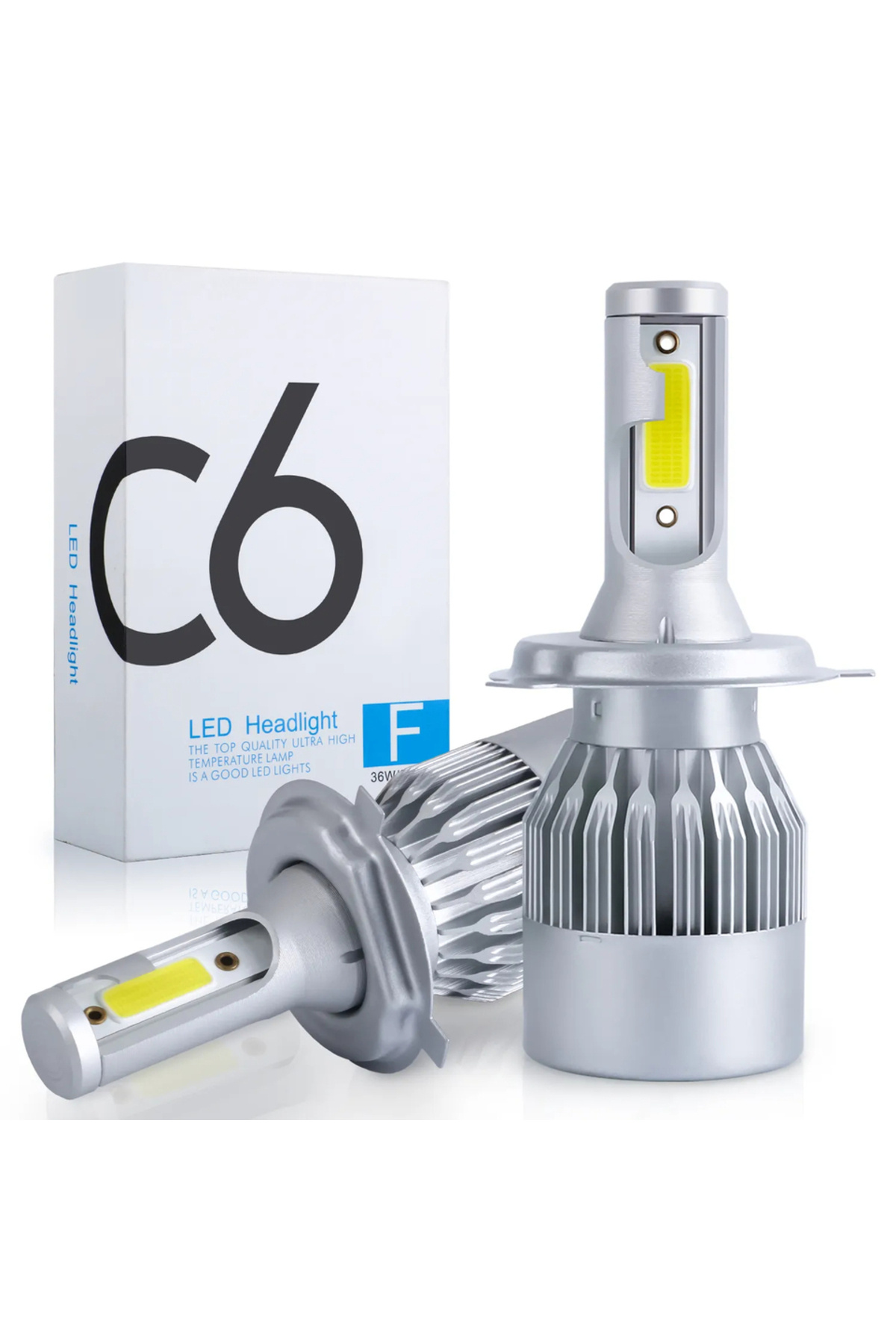 Choice-لمبات المصابيح الأمامية للسيارة H3 C6 C6 2x H7 LED H4 Hi/lo H1 H3 Hb3 Hb4 9003 Hb2 H13 9005 9006 6000k Cob Car L 1