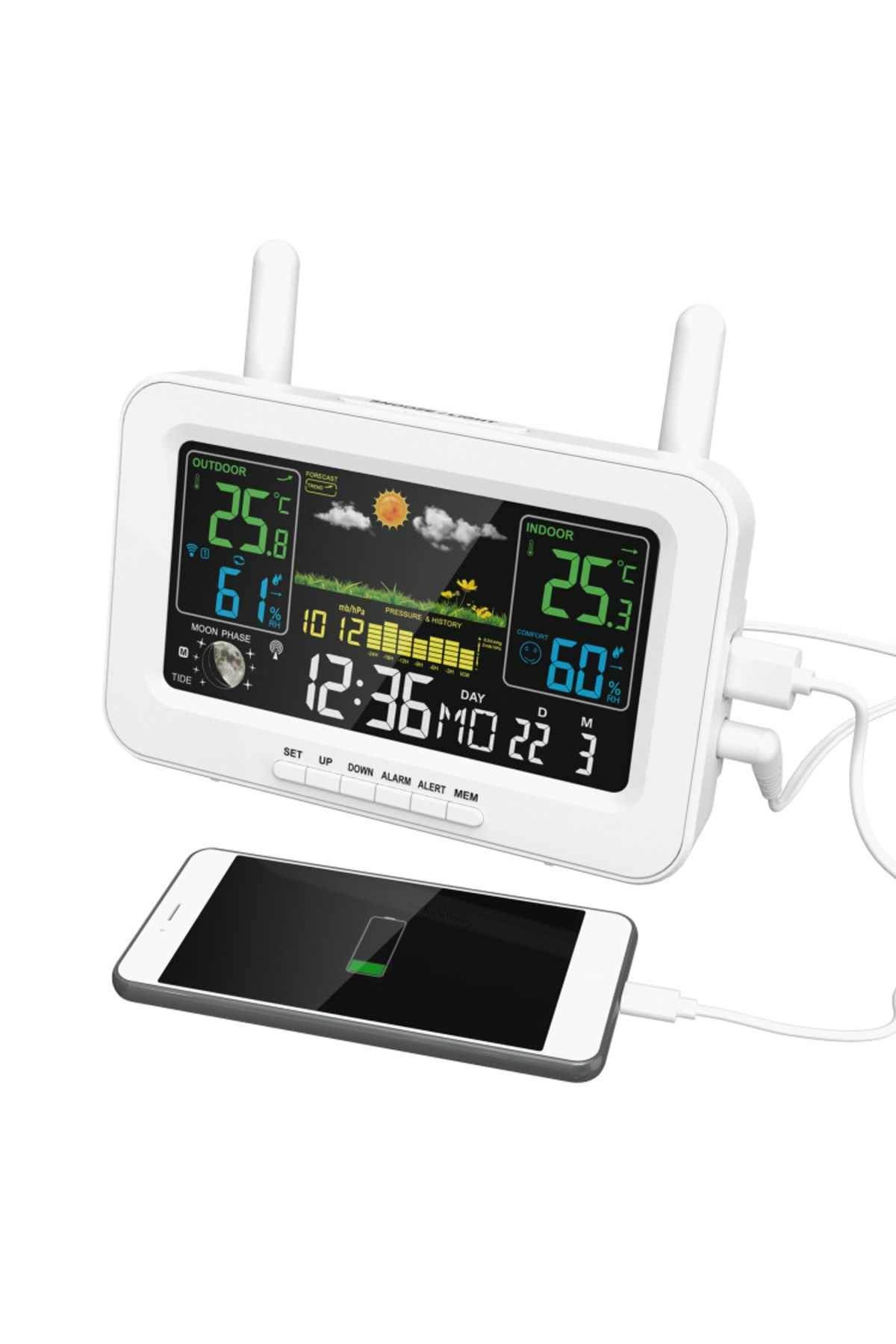 Choice-Smart Weather Station Usb Output Thermometers And Hygrometers Temperature Humidity Meter Weather ... 8