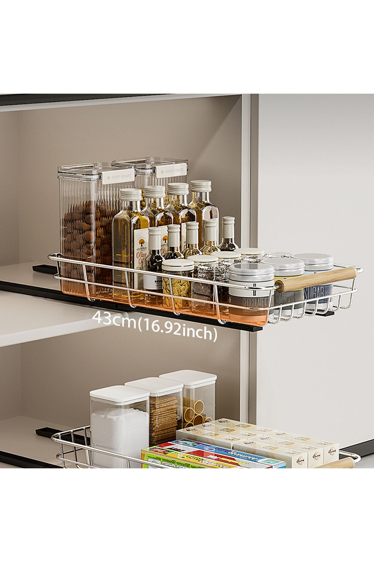 Choice-WMMO Pull-Out Cabinet Organizer Kitchen Seasoning Jar Dish Bowl Storage Rack Multipurpose Storage... 4
