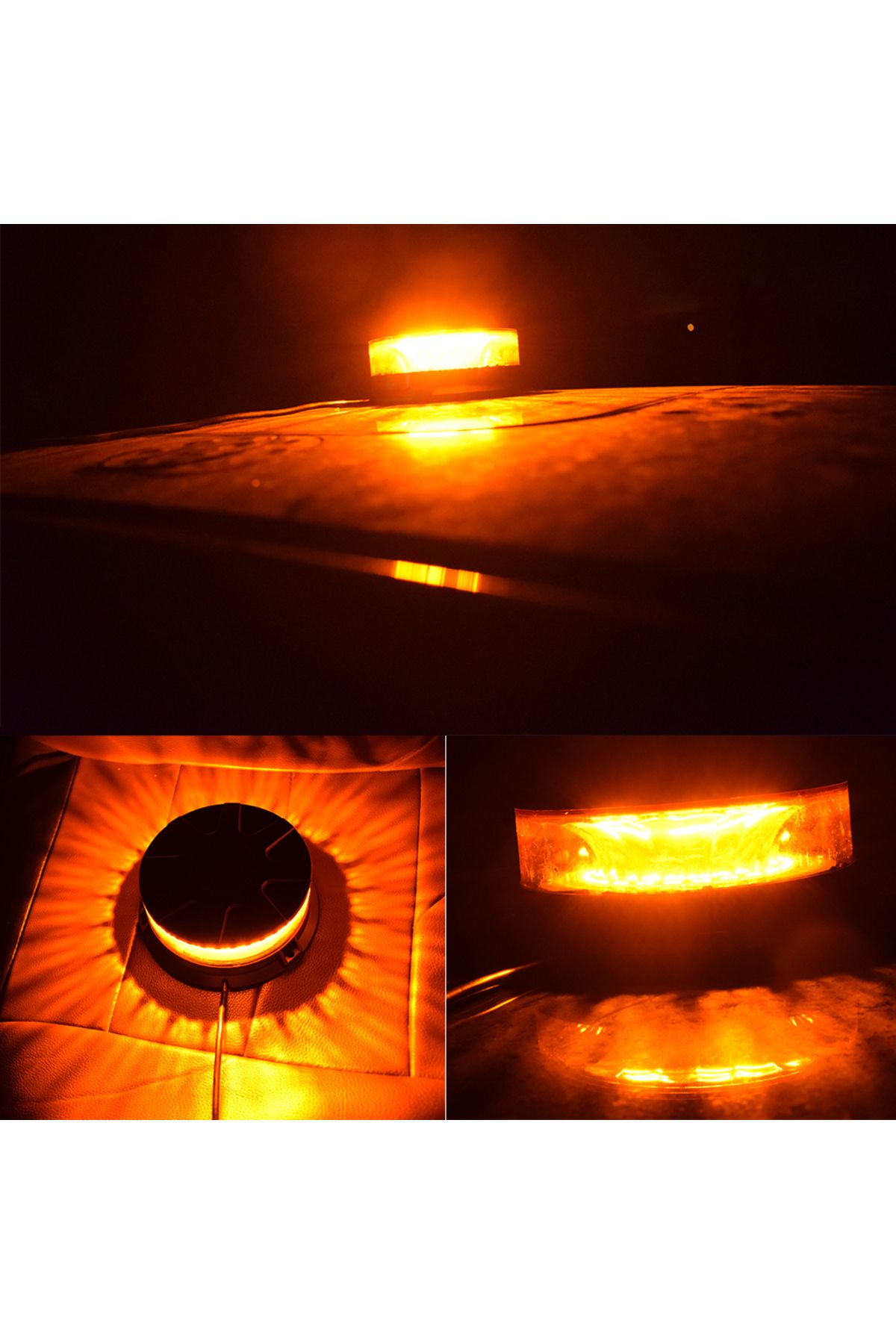 jaln7-LED Lights Beacon Amber Blue Strobe Magnetic Emergency Warning Rooftop Flash Truck Bus Forklift S... 3