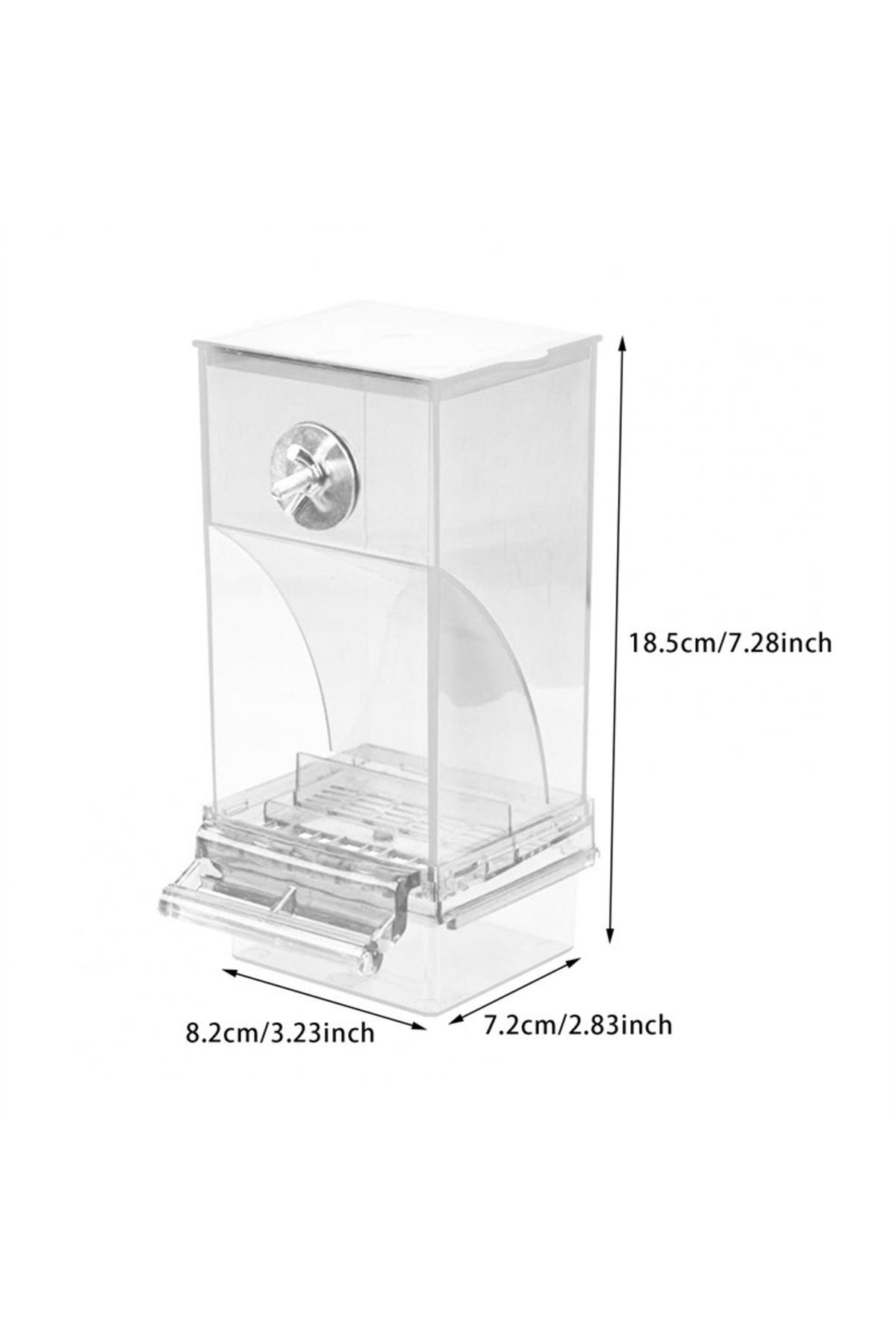 Choice-Transparent No Mess Bird Feeders Automatic Parrot Feeder Drinker Acrylic Seed Food Container Cage Ac 1