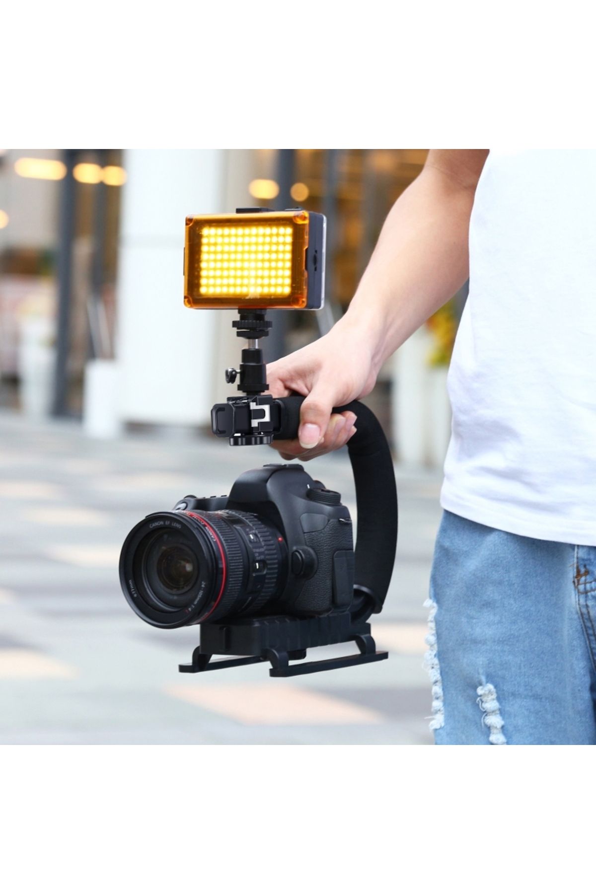 PULUZ-C-shape Bracket C-shape Handheld Slr Camera Stabilizer Bracket Abs Portable Dv Camera Handle G 6