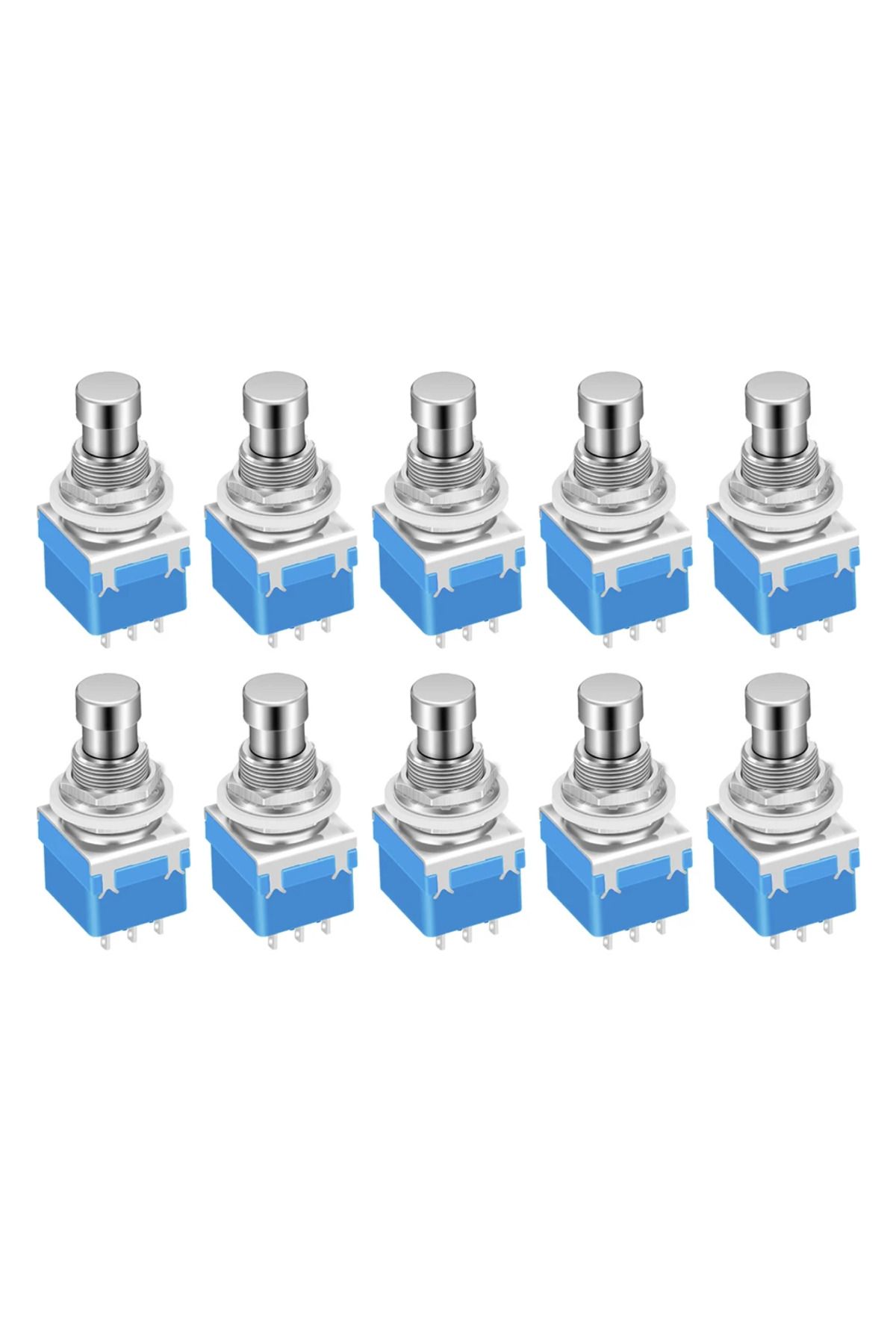 DAIERBUMP-Latching Version 10pcs 3pdt Guitar Effects Stomp Switch Guitar Foot Switches 9 Pin Latching Push But 1