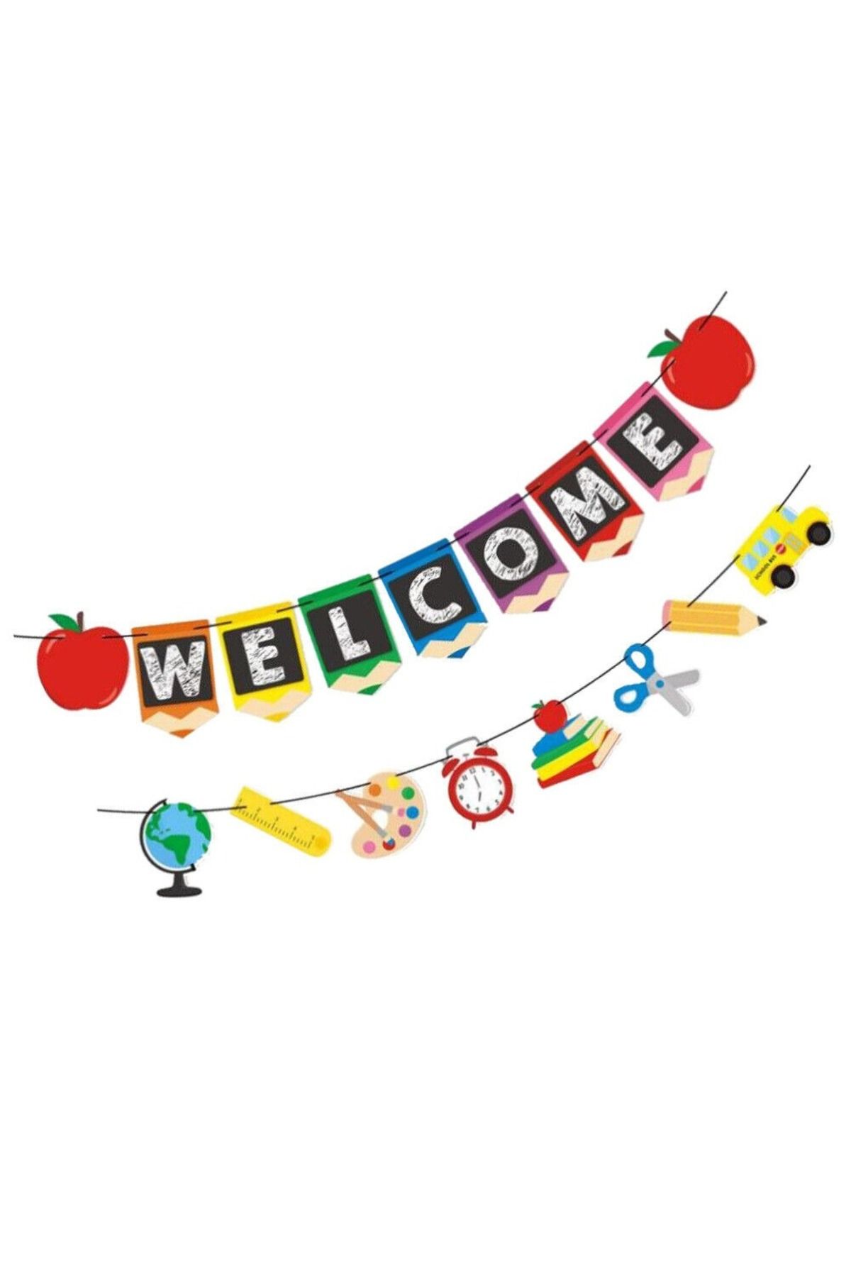 Choice-Opening Season Back to School Season  Flag Party Classroom Decoration Flower Banner | Back To Sch... 1