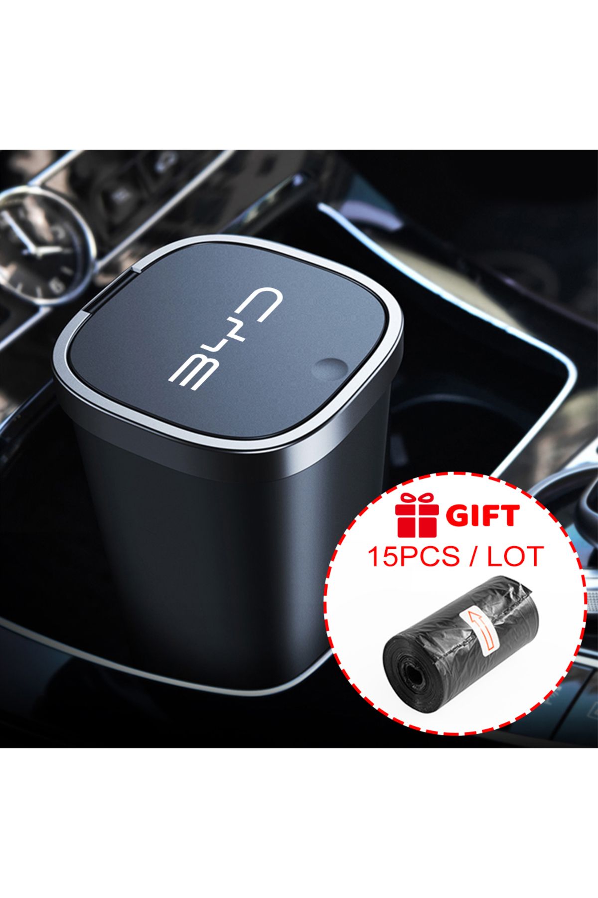 Choice-For Byd Style 3 Car Trash Bin Garbage Storage Can Dust Case Auto Accessories For Byd F3 E6 Yuan Plus 1