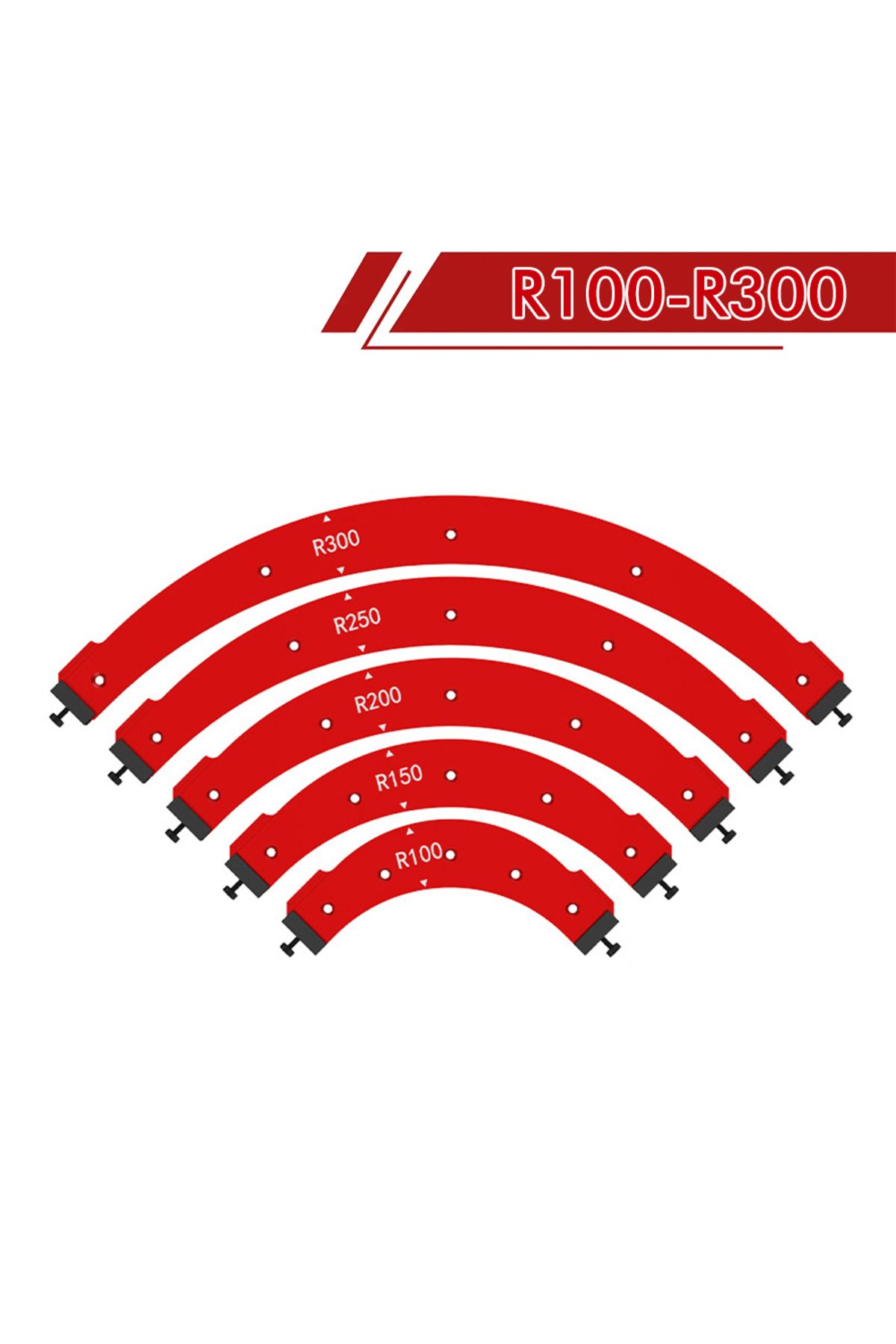 Choice-R100 To R300 Inner/outer Corner Large Arc Mold Electric Router Slotting Template R100-r300 Woodworki 1