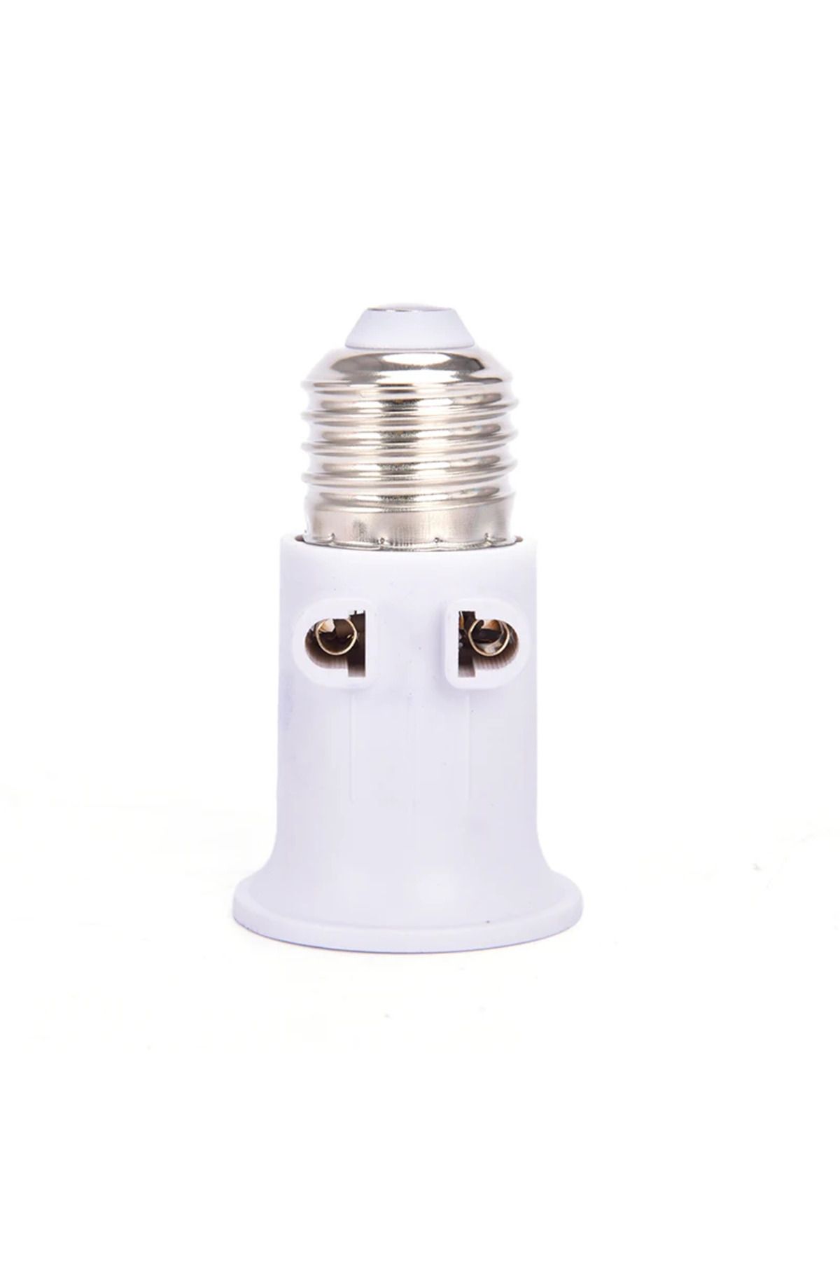 Choice-White 1 Pcs Ac100-240v 4a Pbt Fireproof E27 Bulb Adapter Lamp Holder Base Socket With Eu Plug White 1