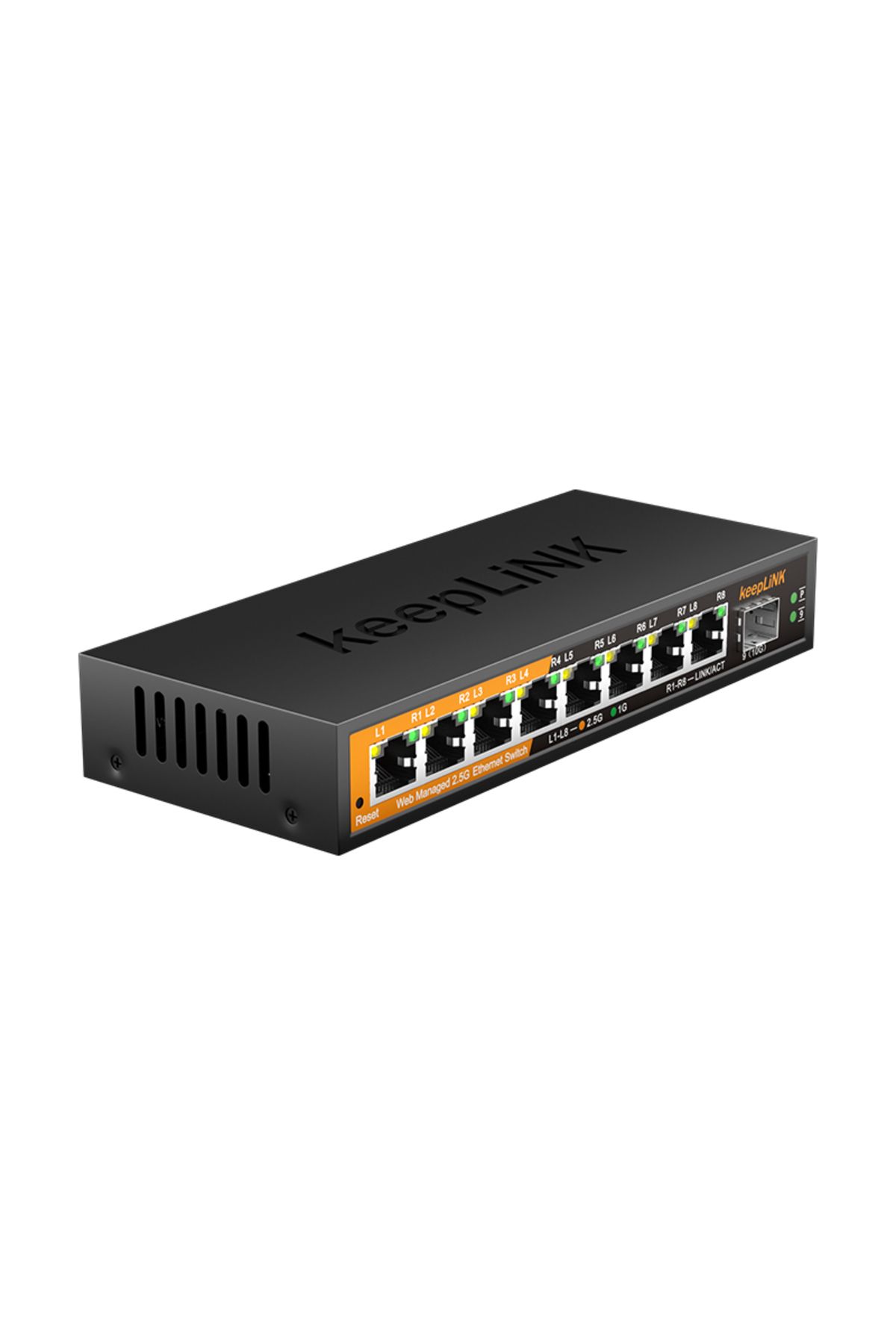 Choice-Switch With Eu Plug Keeplink 9-port Multi-gigabit Managed Ethernet Switch With 8-2.5gb Ports And 1-1 4