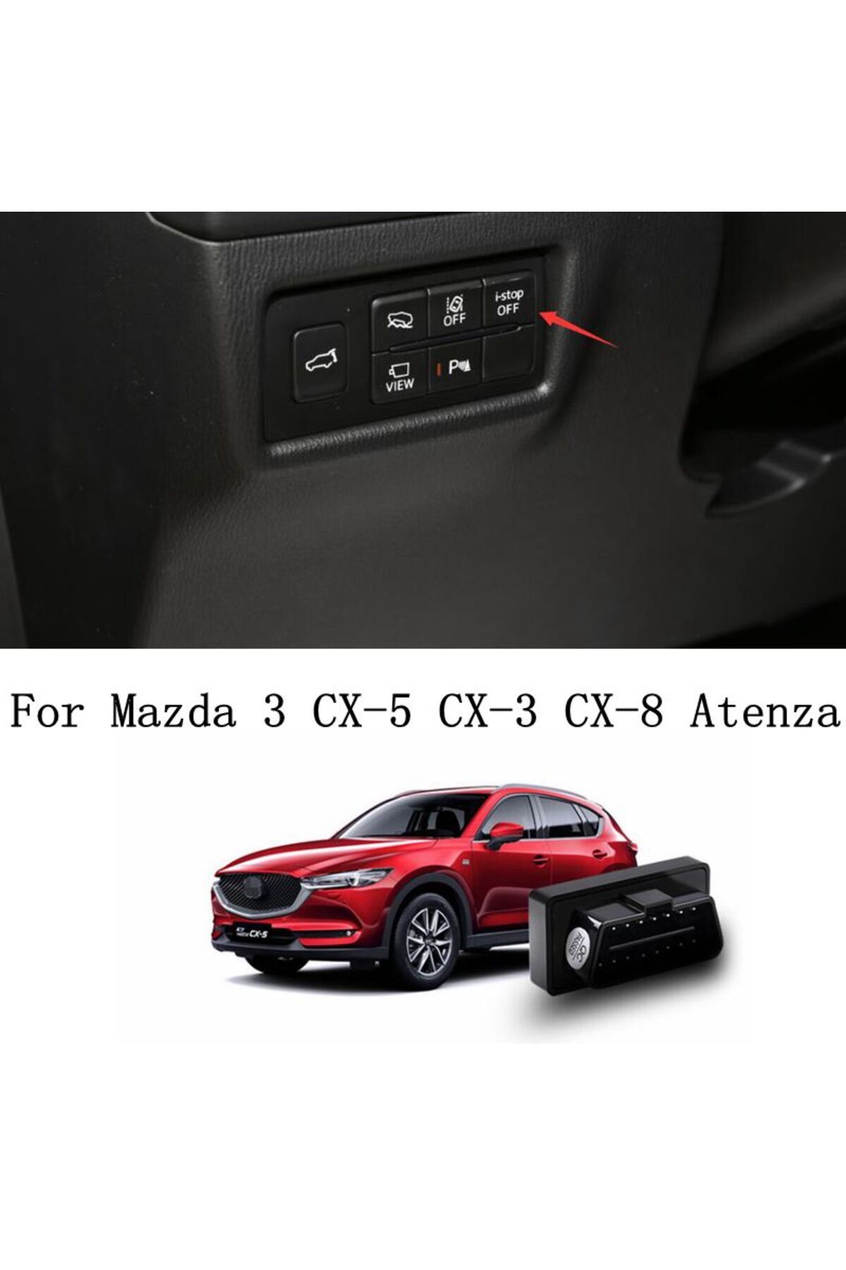 Choice-Black Start Stop Push Button Istop Off Switch Auto Obd Engine Canceller Eliminator System For Mazda 1