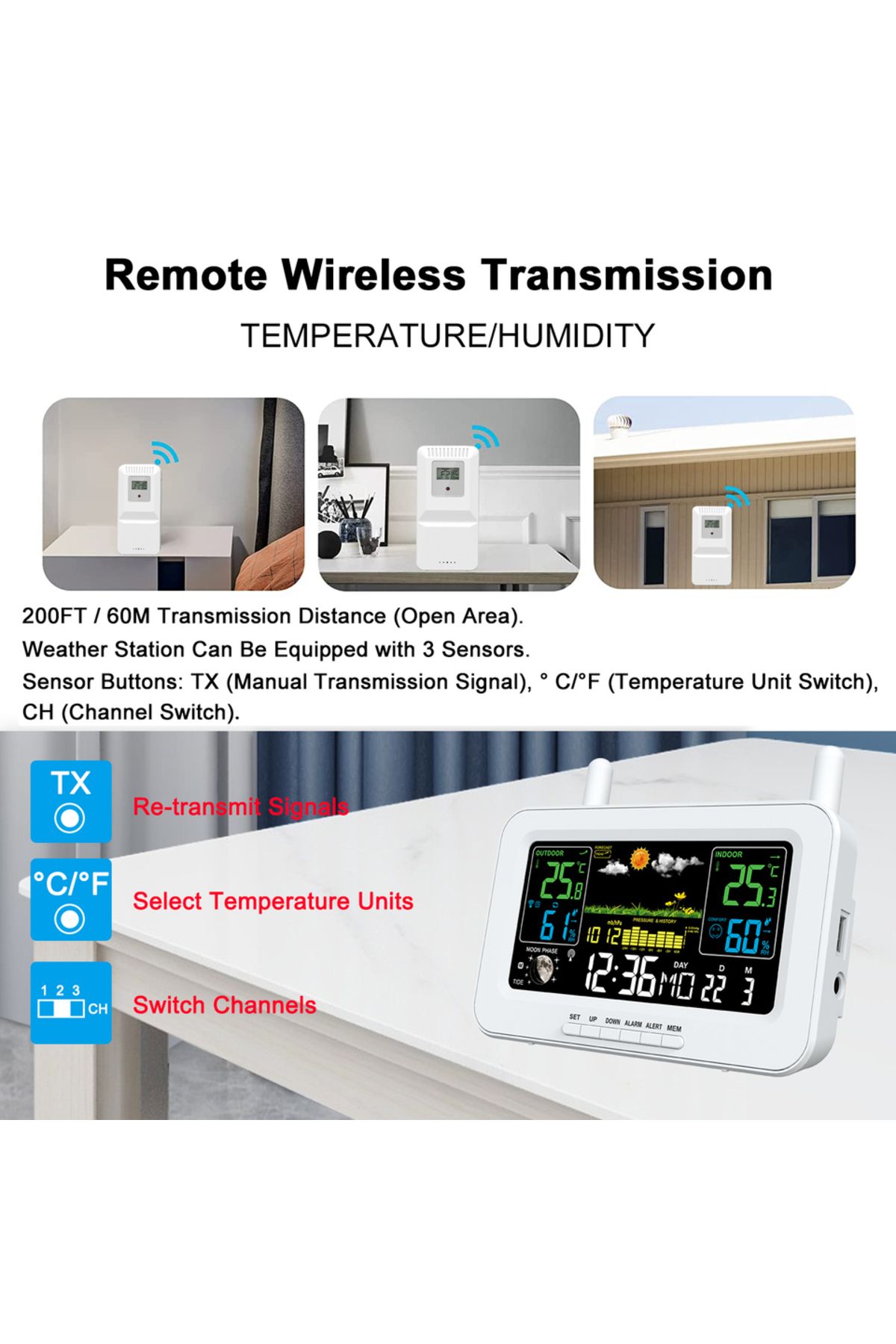 Choice-Smart Weather Station Usb Output Thermometers And Hygrometers Temperature Humidity Meter Weather ... 5