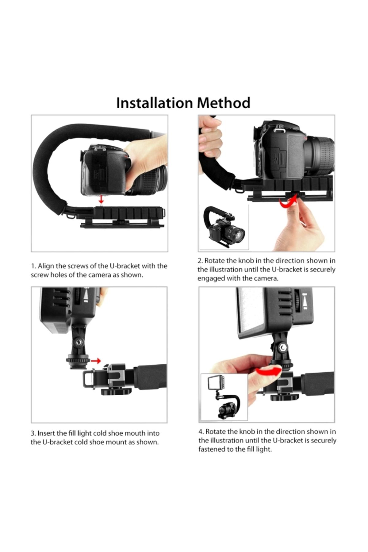 PULUZ-C-shape Bracket C-shape Handheld Slr Camera Stabilizer Bracket Abs Portable Dv Camera Handle G 5