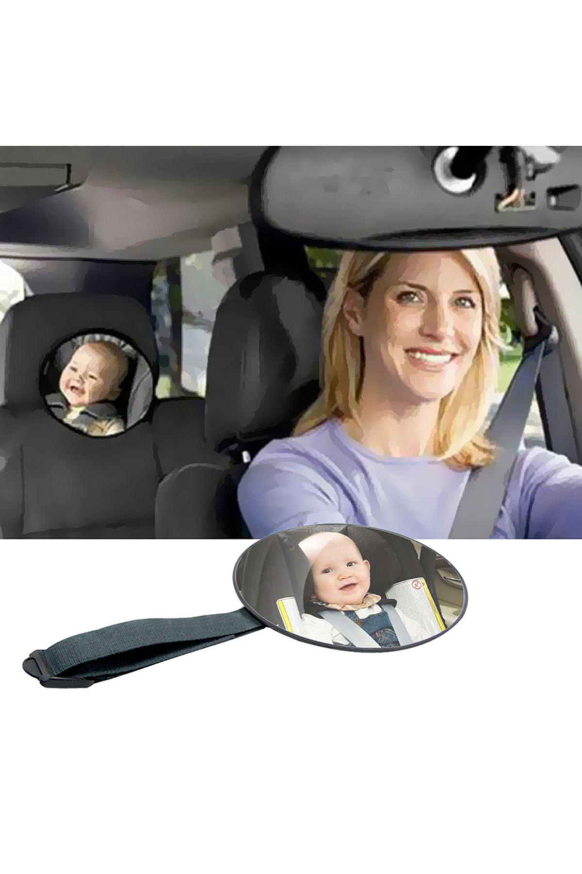 Choice-1 Pcs Universal Car Safety View Back Seat Mirror Baby Car Mirror 17*17cm Children Facing Rear Ward I 3
