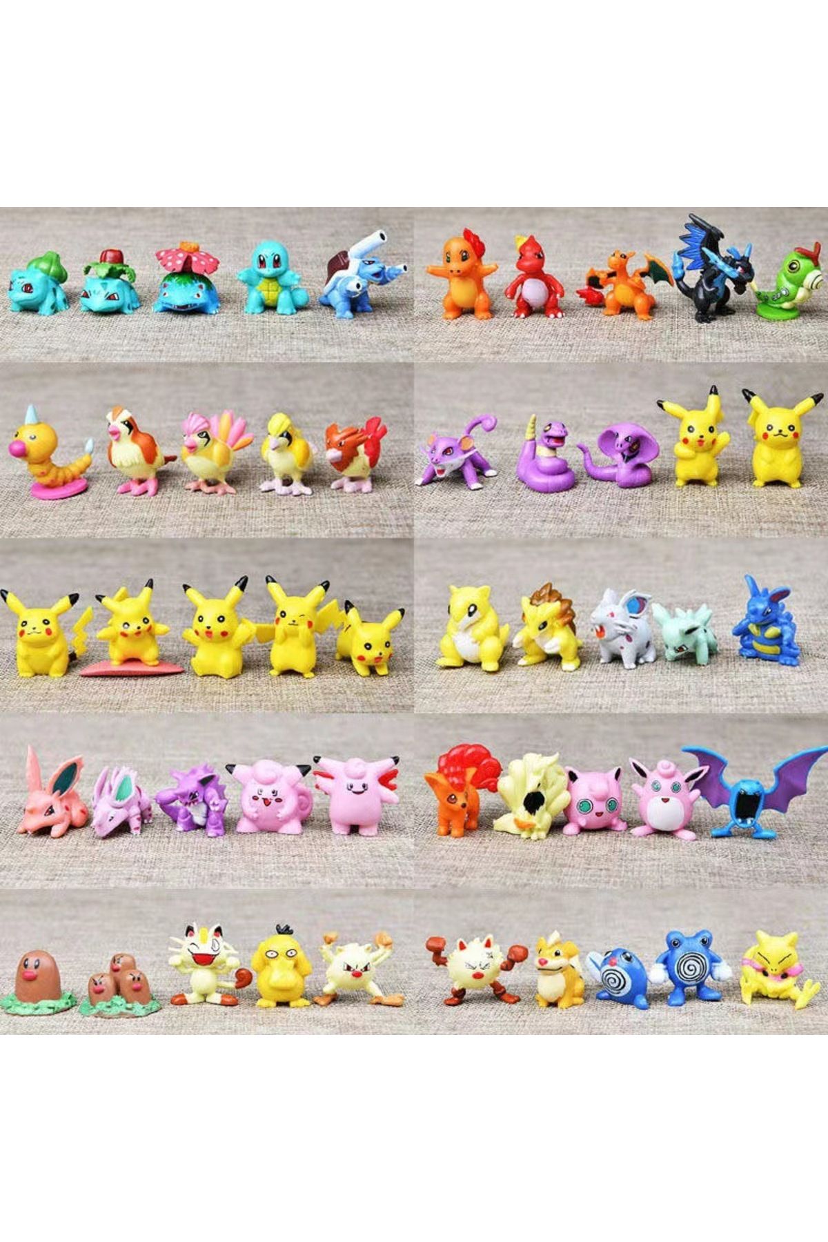 Choice-144 Pcs/Lot Mini Pokemon Figure Pikachu Kids Model Toys 2-3cm Kawaii Figurine PVC Dolls 6*24pcs T... 6