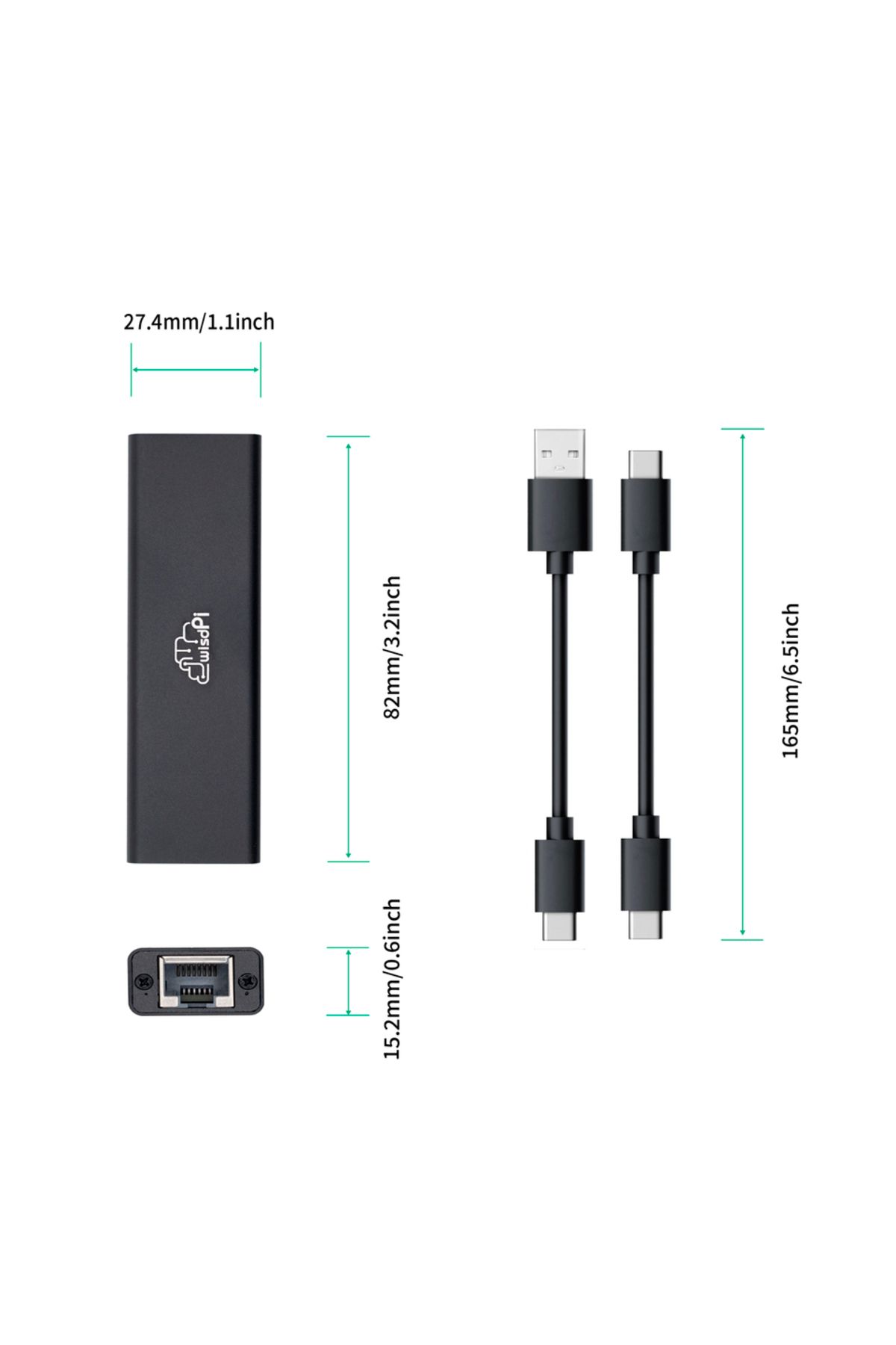 Choice-Wp-ut5 Wisdpi Wp-ut5 Usb 3.2 To 5gbe Adapter Wired Lan Network Connection 5000mbps Usb-c To Rj45 Net 6