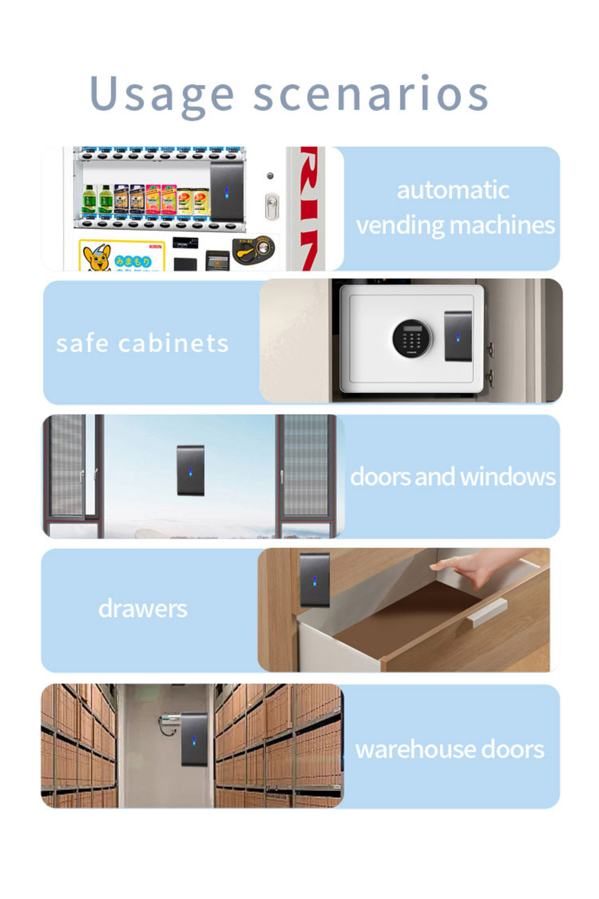 QOLELARM-Wireless Window Shock Glass Break Detector 433MHz Door Vibration Sensor with Senstitive Adjustmen... 3