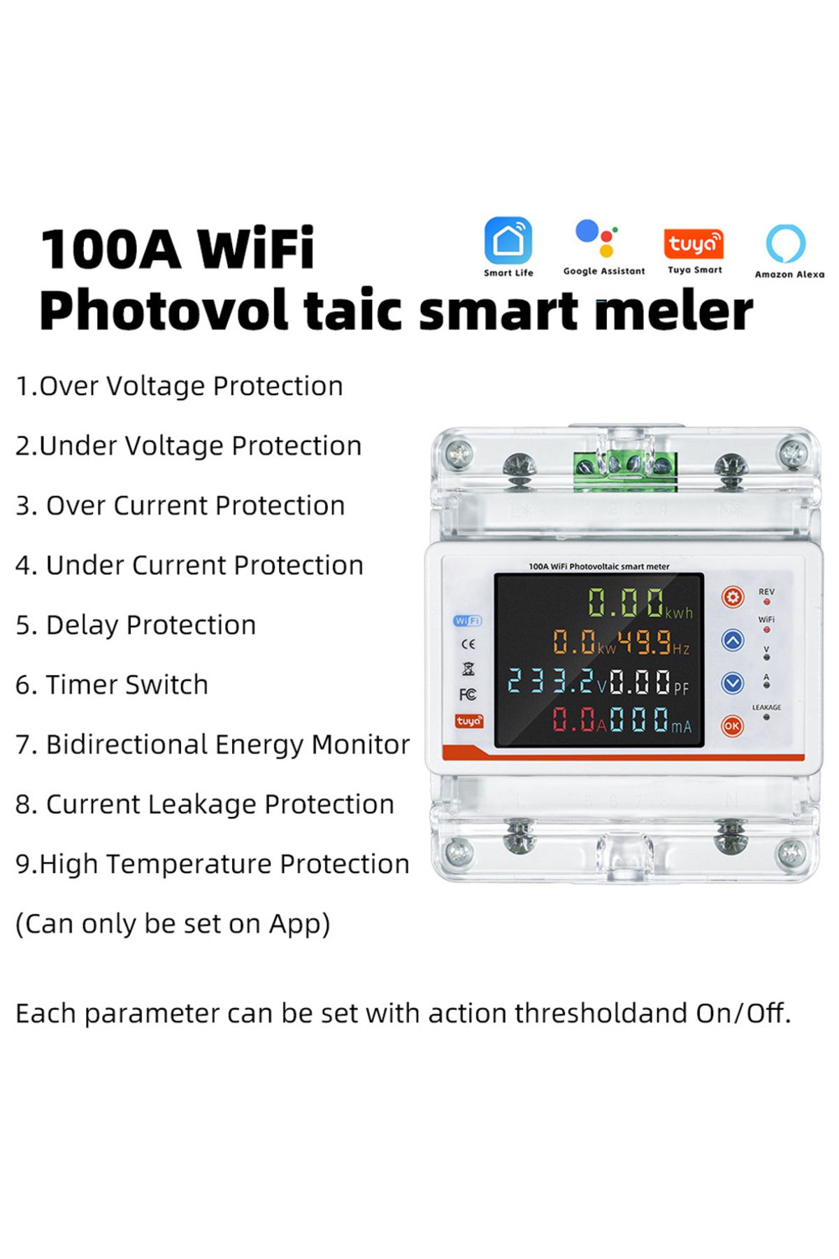 Choice-Tuya WiFi Smart Circuit Breaker Bidirectional Metering Power Meter Reclosure Switch with Multiple... 3