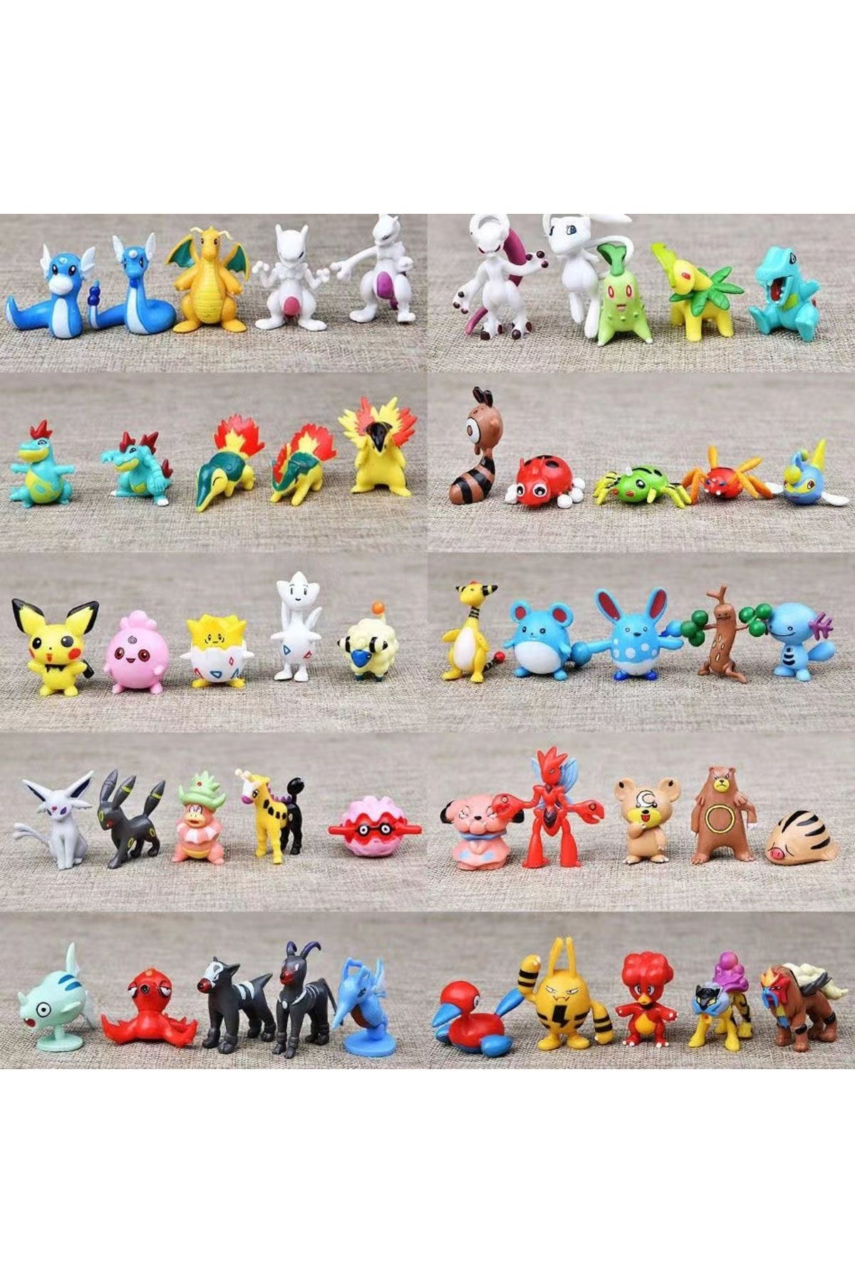 Choice-144 Pcs/Lot Mini Pokemon Figure Pikachu Kids Model Toys 2-3cm Kawaii Figurine PVC Dolls 6*24pcs T... 7