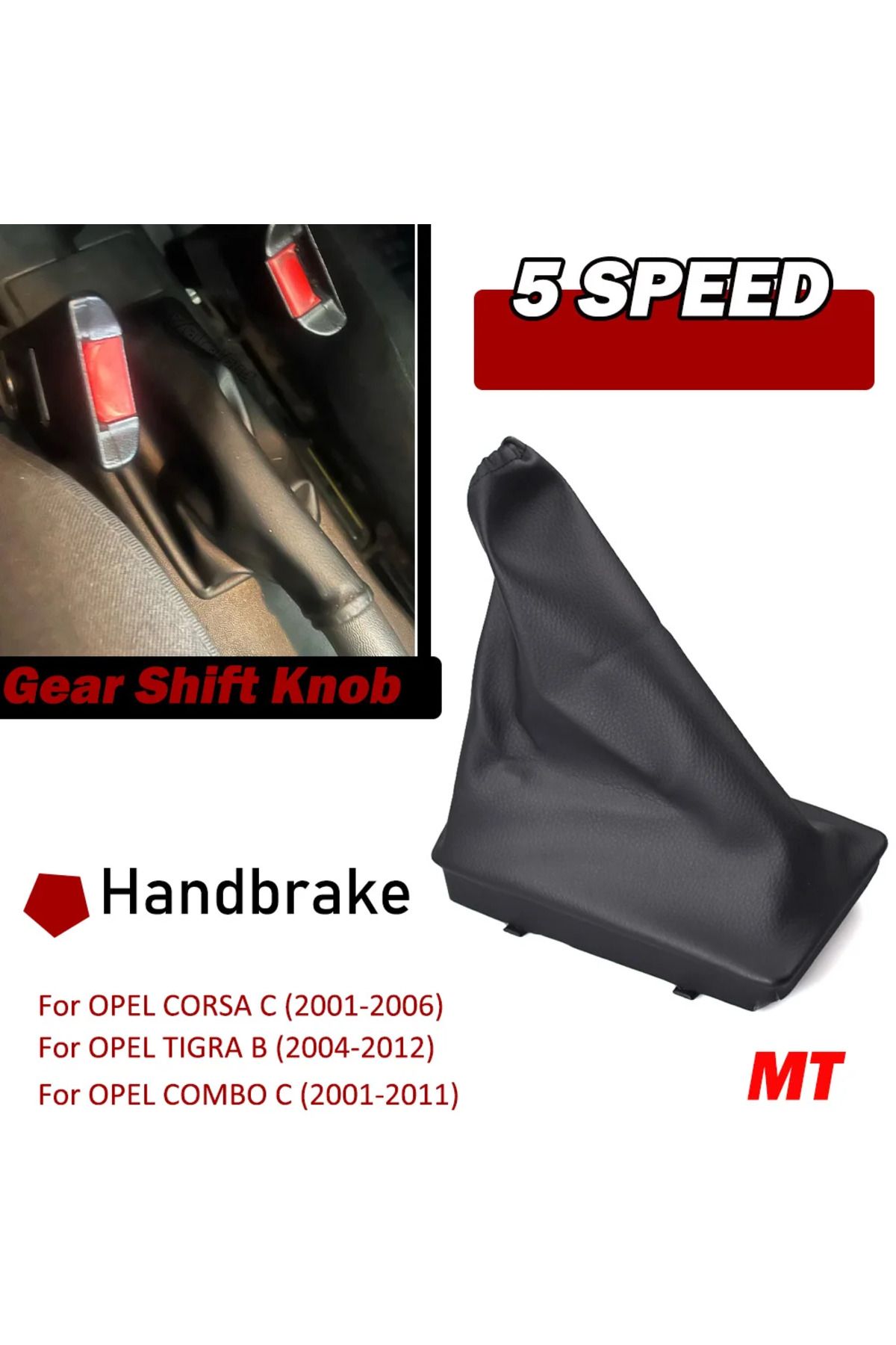Choice-For OPEL CORSA C (01-06) TIGRA B (04-12) COMBO C (01-11) Car Gear Shift Knob Lever Gaiter Boot Ca... 1