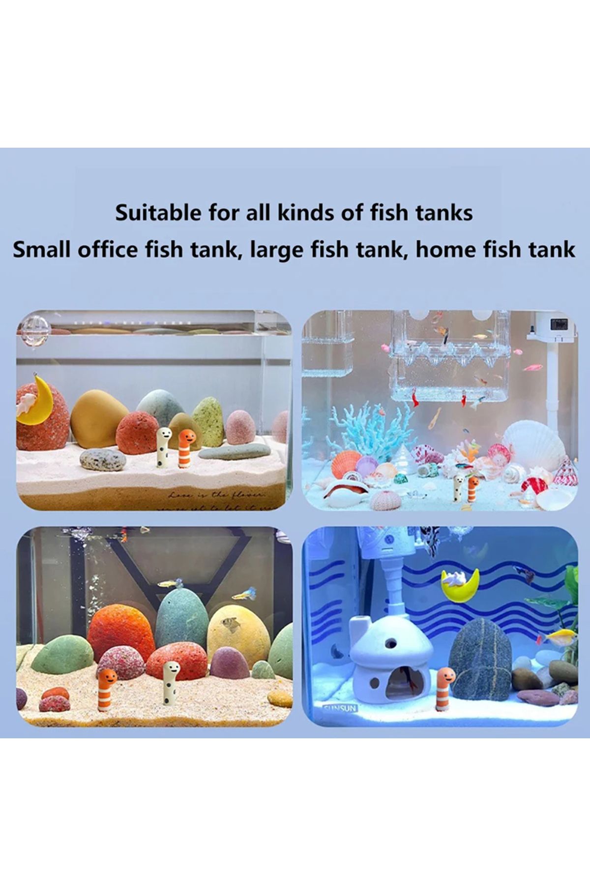 Choice-2 Pcs/set Aquarium Decor Accessories Cute Animal Bookshelf Decoration Home Decoration Landscaping... 5