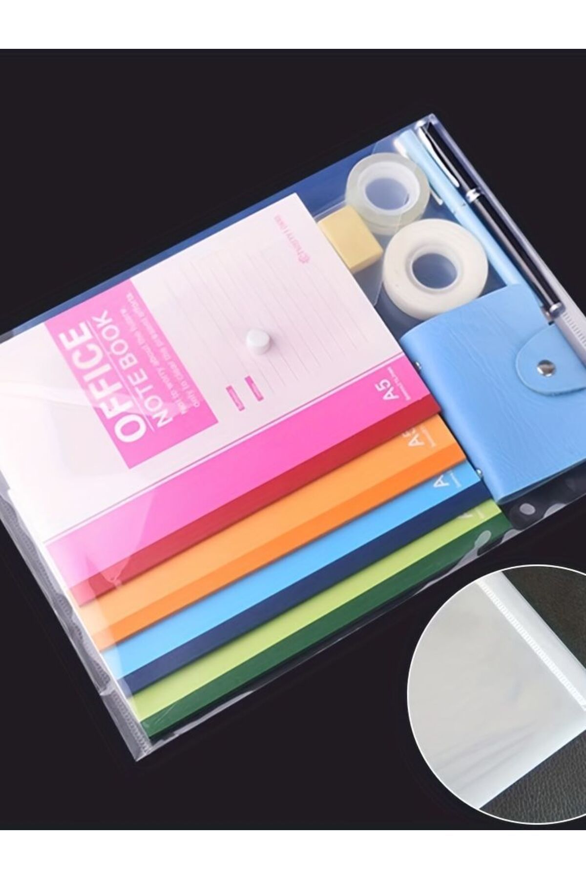 Choice-20 packs, plastic envelope, transparent reusable poly envelope waterproof folder with buttons, A4... 7