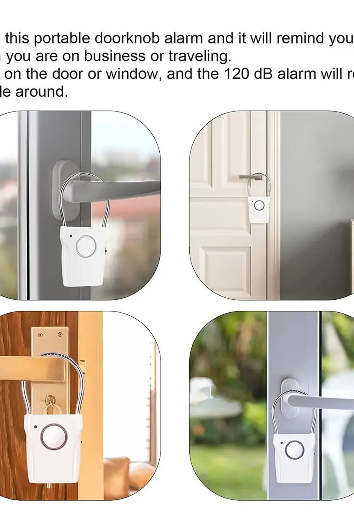 Choice-Door Handle Alarm 110db Door Security Alarm With Adjustable Settings Alarm Equipment Battery Oper... 8