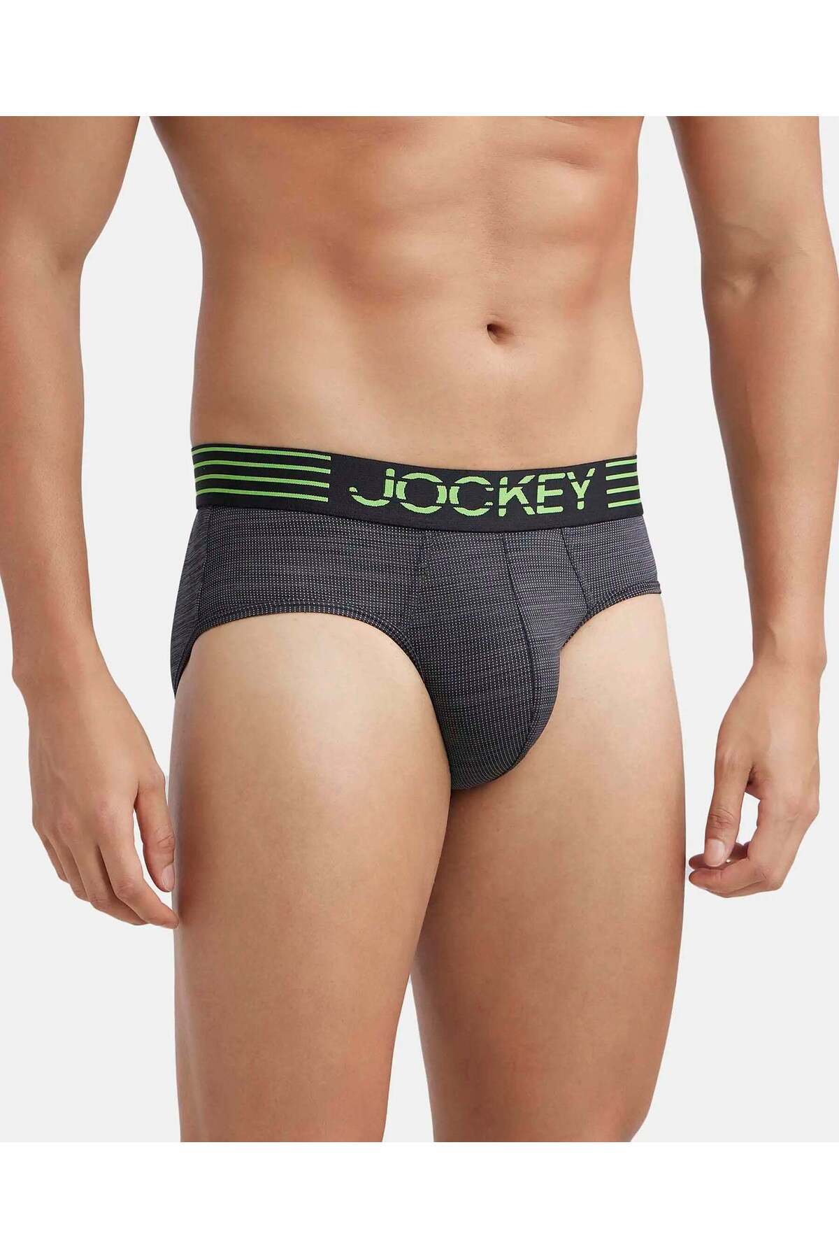 JOCKEY-Move-Mens Microfibre Sports Brief-MM04-01 Black 2
