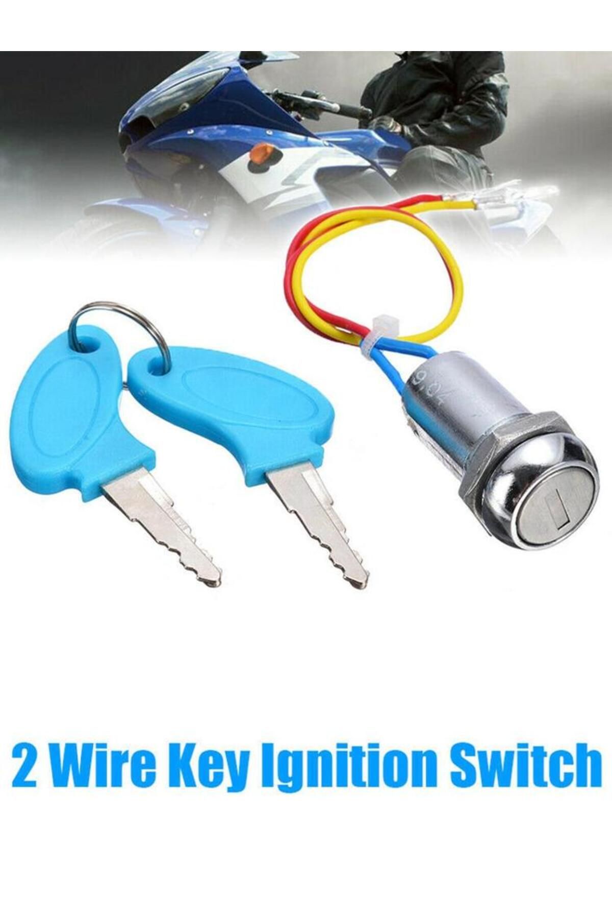 Choice-New Arrival 1 Set 2 Wire Key Ignition Switch Lock Motorcycle Go Kart Scooter Bike Switches For Mo... 8