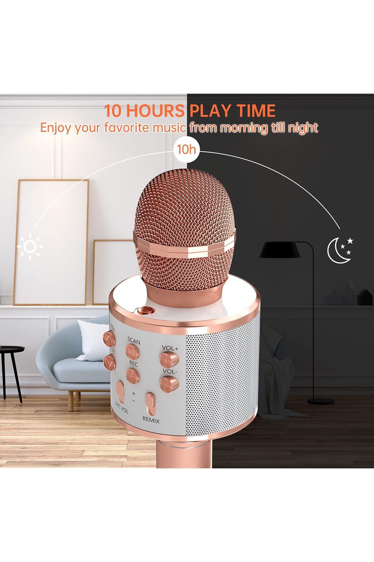 AWH-2-Pack Karaoke Microphone Wireless Bluetooth Handheld Mic & Speaker – Assorted Colors 4