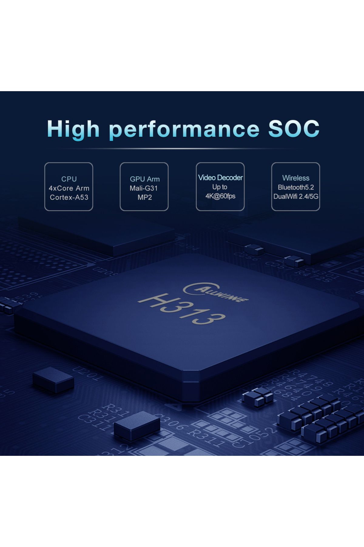 Choice-Android Smart TV Box AllwinnerH313 Global Version Mortal Q1 S 4K Google Voice Assistant H.265 Ipt... 4