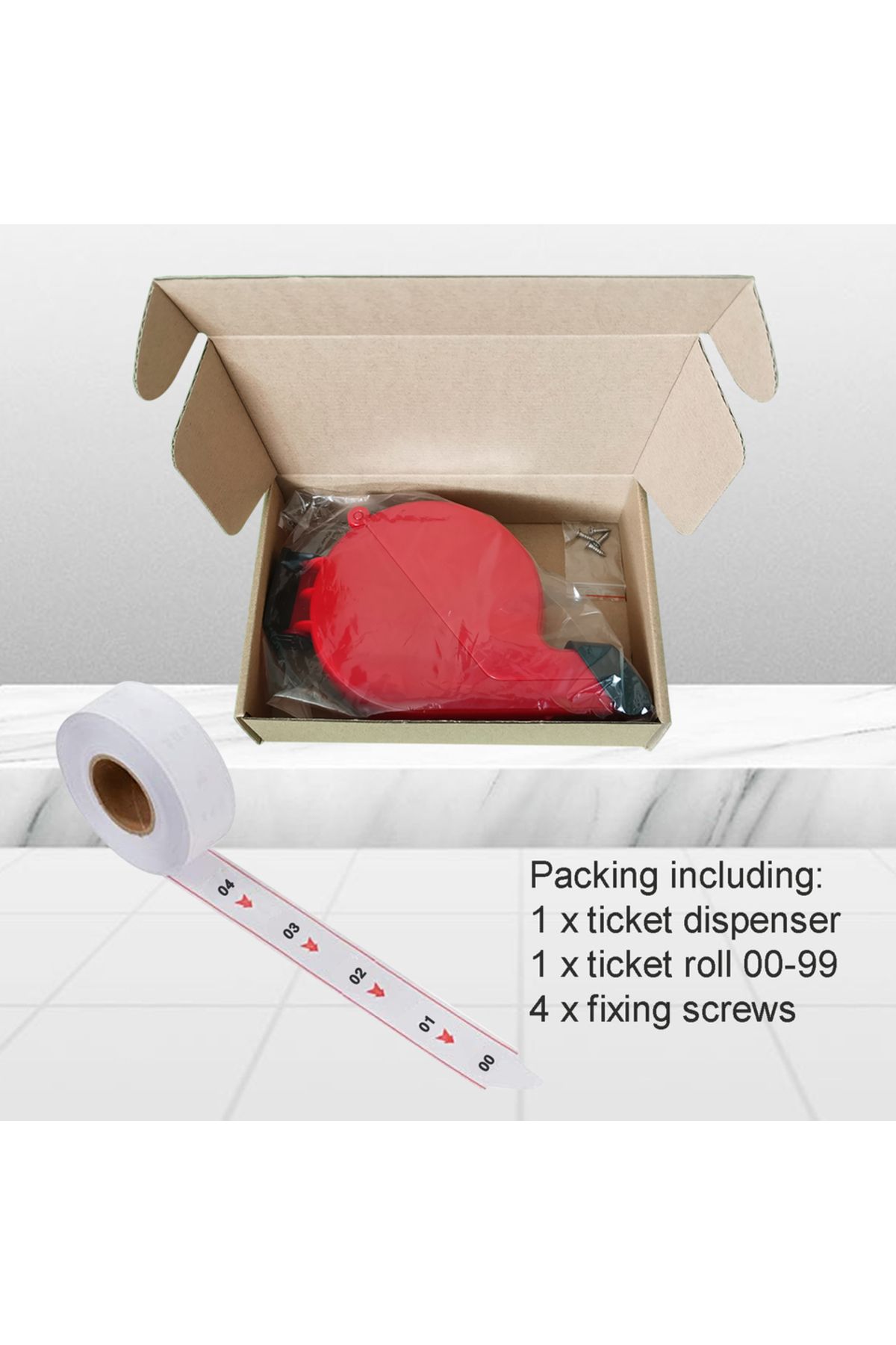 Choice-Take A Number Device Ticket Dispenser for Wireless Queue Call System Tickets Tape Number 1 Roll 2... 4