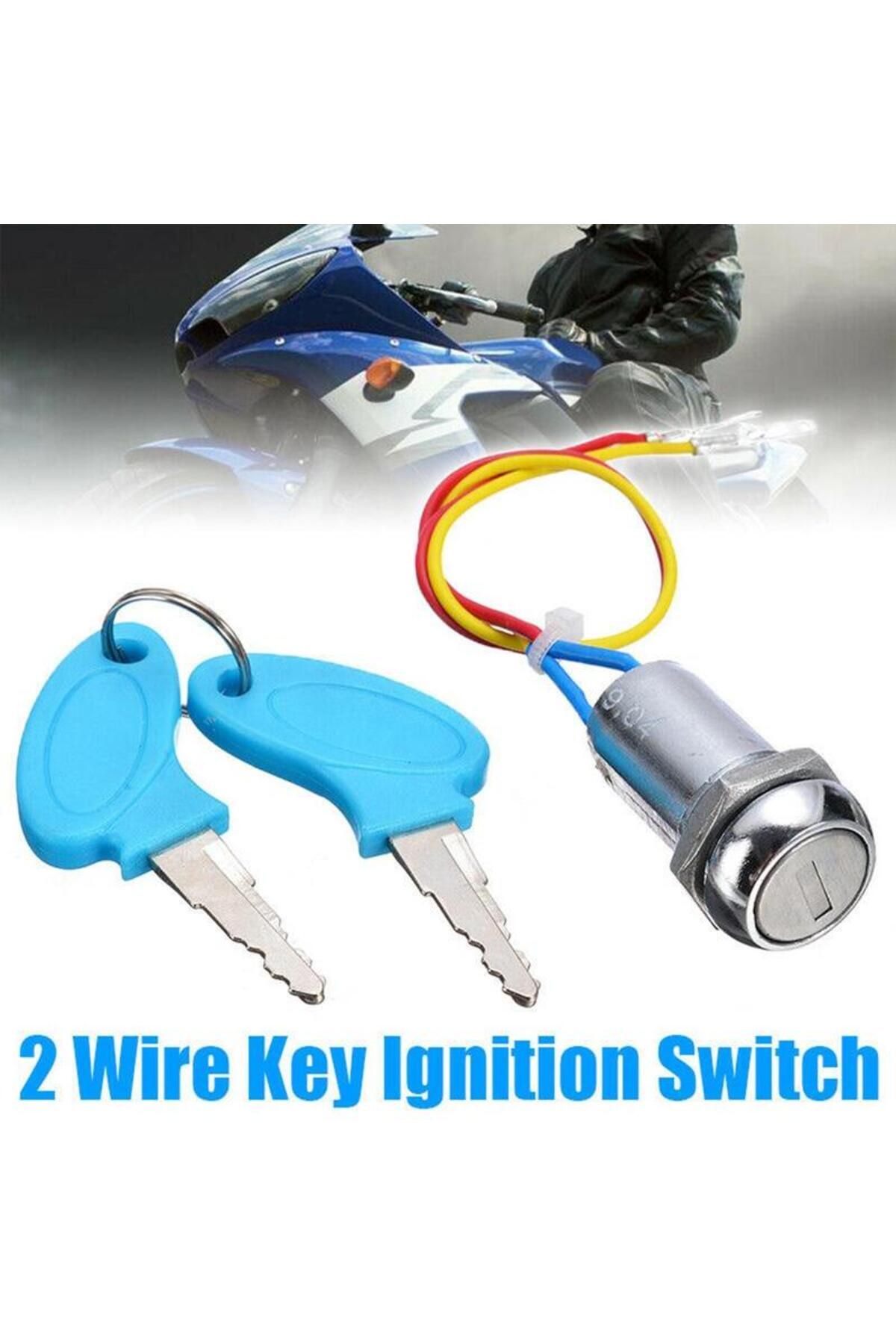 Choice-New Arrival 1 Set 2 Wire Key Ignition Switch Lock Motorcycle Go Kart Scooter Bike Switches For Mo... 2