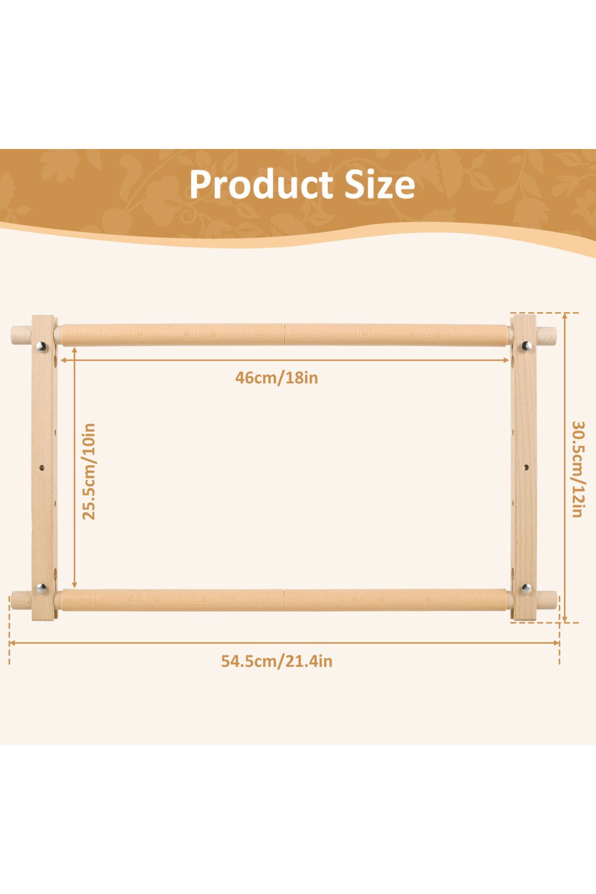 Choice-A Embroidery Frame Needlepoint Embroidery Tapestry Scroll Frame Beech Wood Cross Stitch Frame Remov. 1