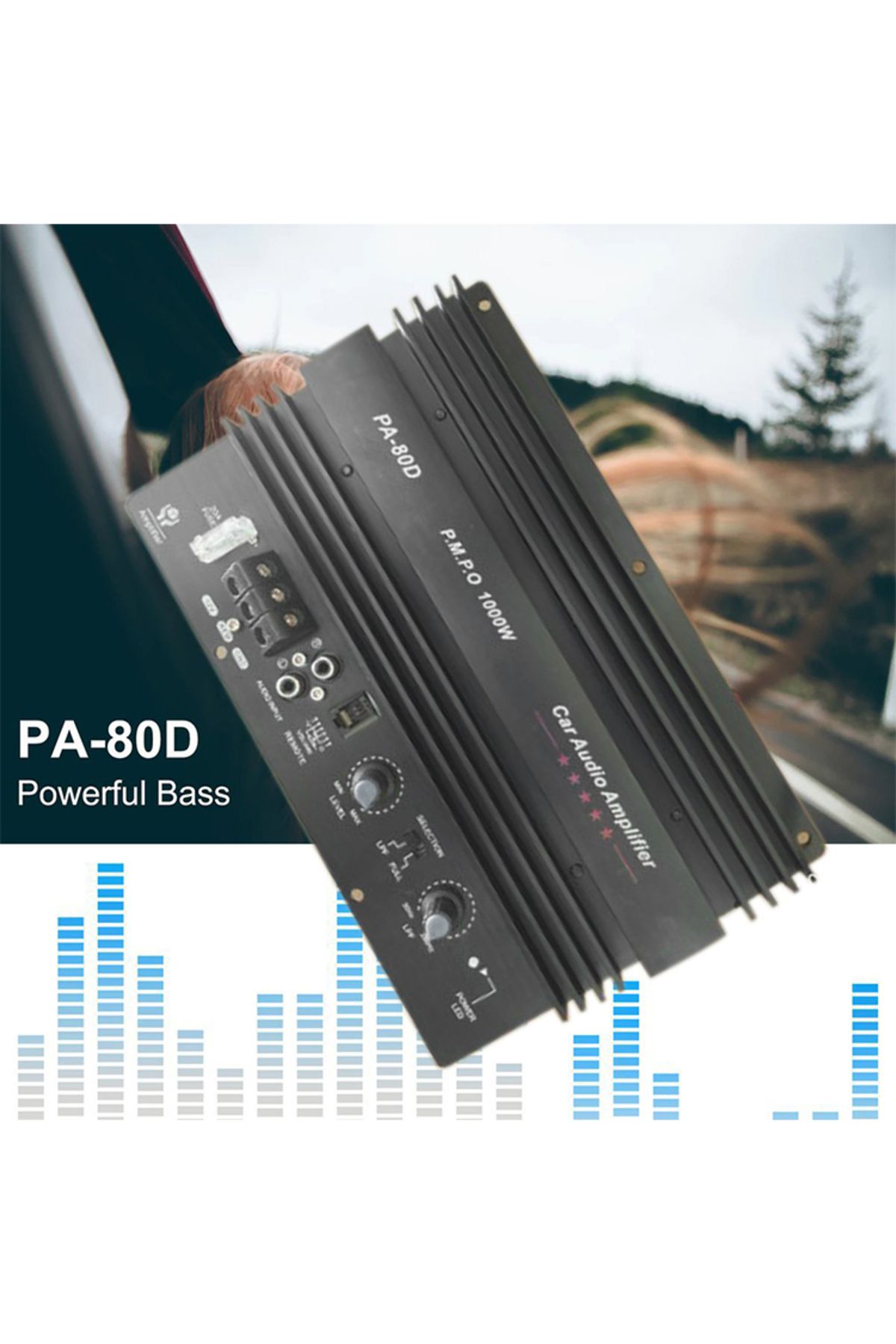 WAPUNO-12V Universal 1000W Amplifier Board PA-80D Mono Car Audio Power Amplifiers Powerful Bass Subwoofe... 8