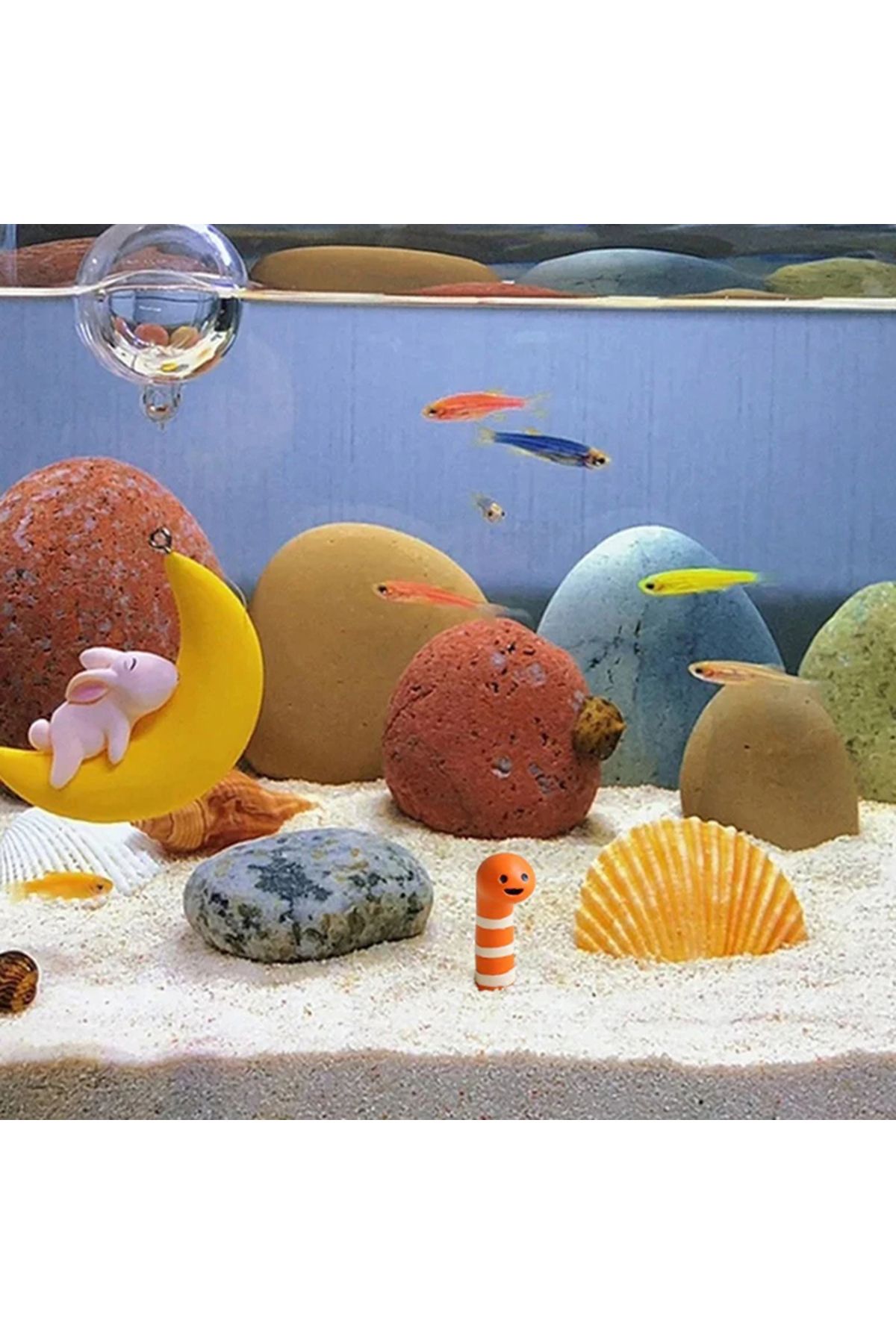 Choice-2 Pcs/set Aquarium Decor Accessories Cute Animal Bookshelf Decoration Home Decoration Landscaping... 6
