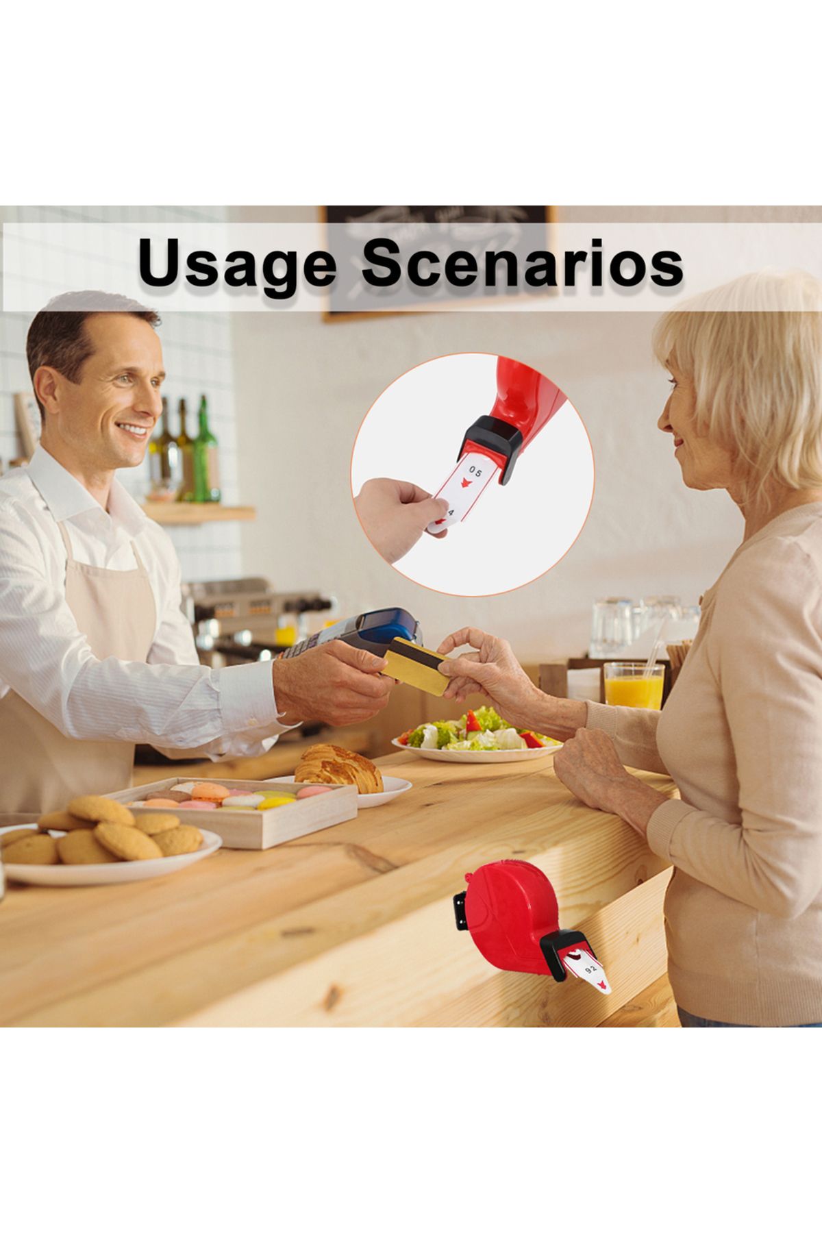 Choice-Take A Number Device Ticket Dispenser for Wireless Queue Call System Tickets Tape Number 1 Roll 2... 6