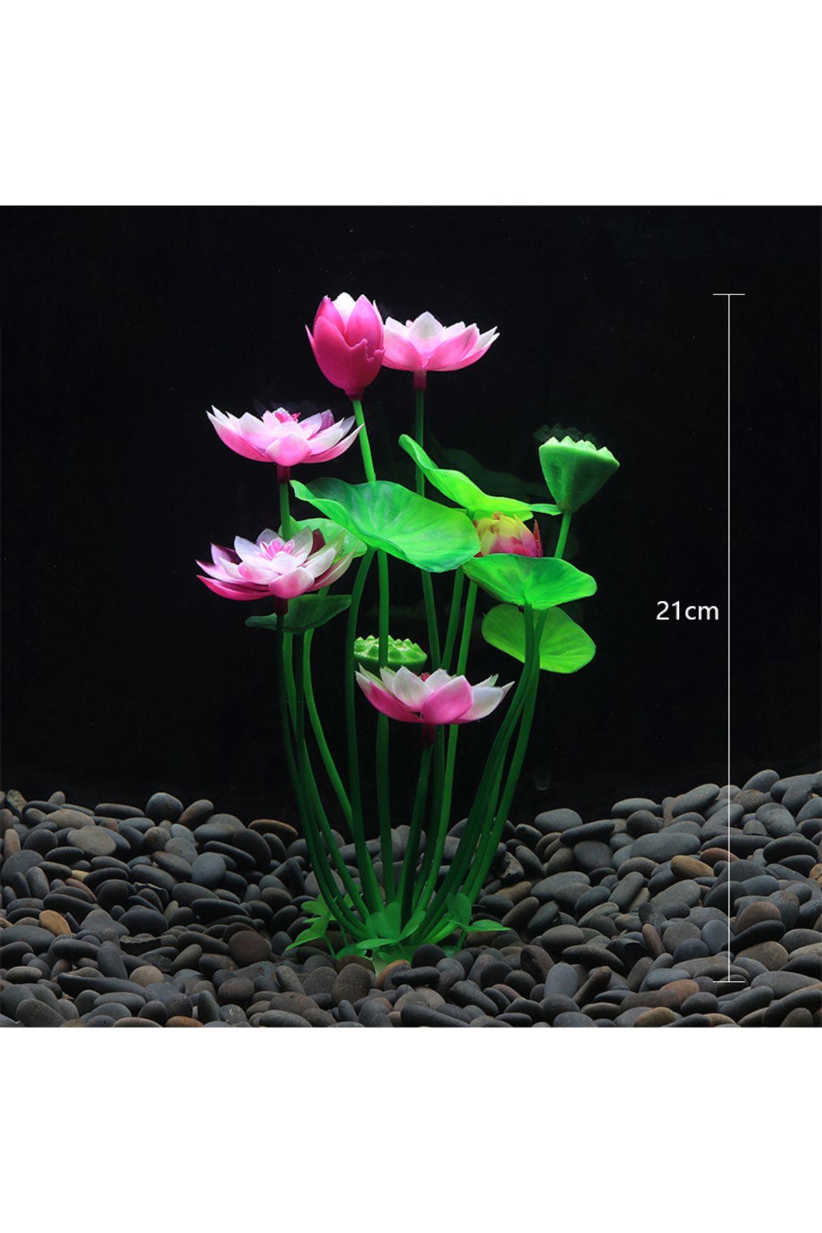 Choice-1 Aquarium Artificial Lotus Plants Decoration Fish Tank Landscaping Water Grass Ornaments Aquatic S. 1