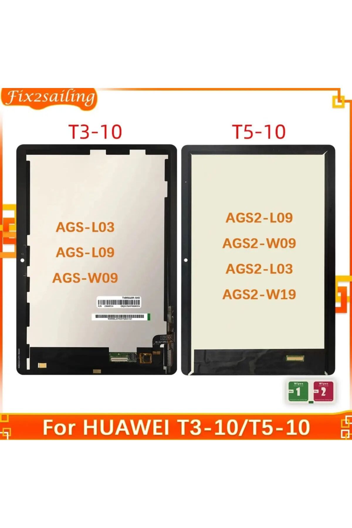 Choice-شاشة T5 10 LCD سوداء تعمل بالواي فاي لجهاز Huawei Mediapad T3 10 Ags-l03 Ags-l09 Ags-w09 T5 10 Ags2-w09 Ags2- 7