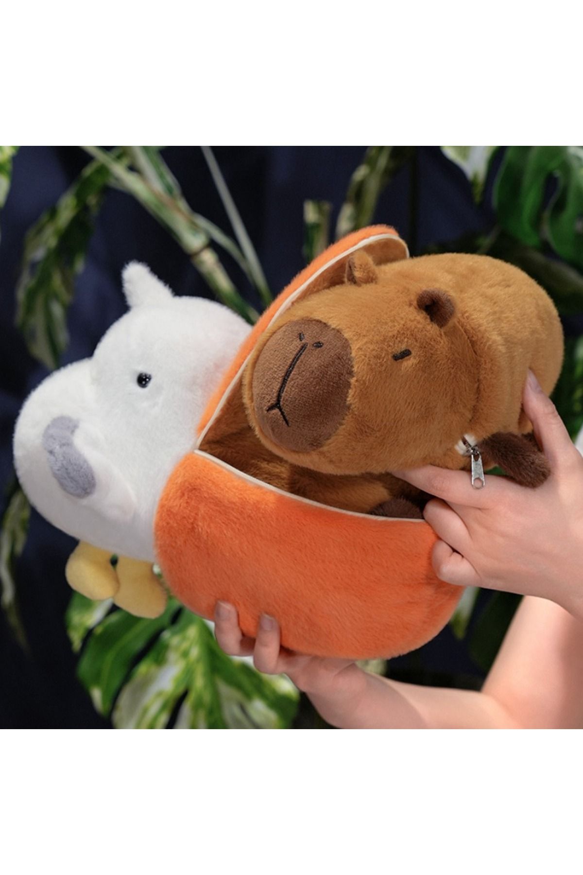Choice-Pelican Capibala Flip Pushie Doll Double Side Capibara Plush Toy Transform Dolls 2-in-1 Kawaii Fl... 2
