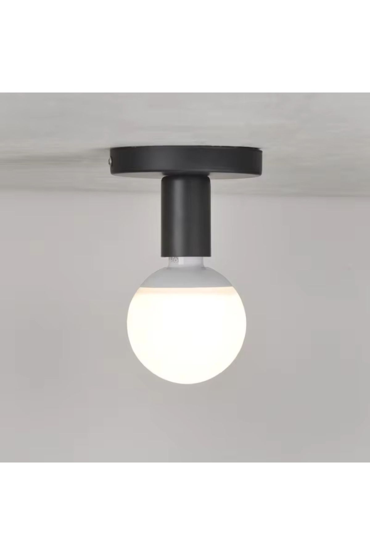 Choice-Without Bulb Black-e27 Black/white E27 Lamp Base Modern Nordic Retro Iron Lamp Decor For Living Room 1