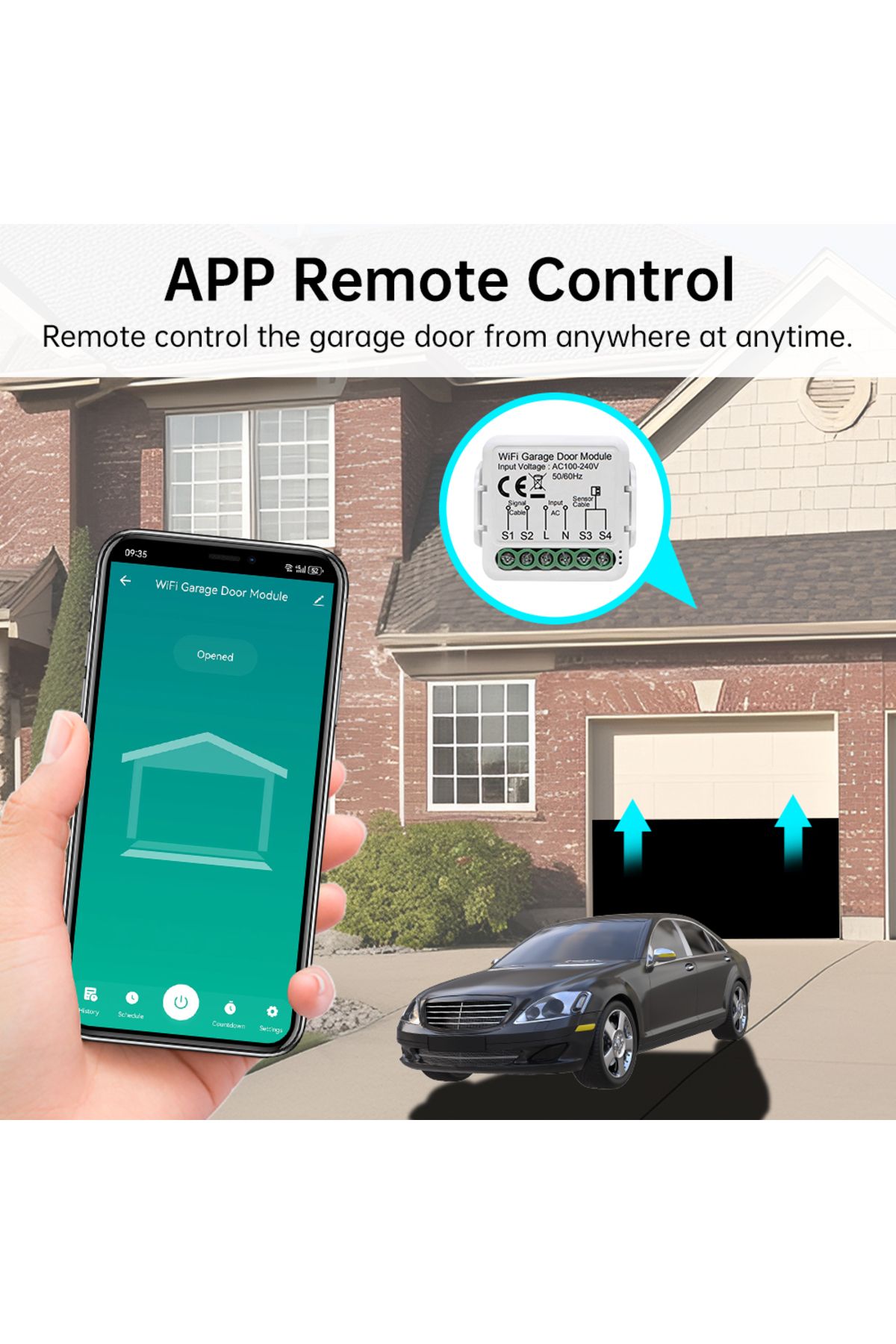 Choice-Tuya Wifi Garage Door Opener Controller Smart Automatic Garage Door Switch App Remote Control For... 2