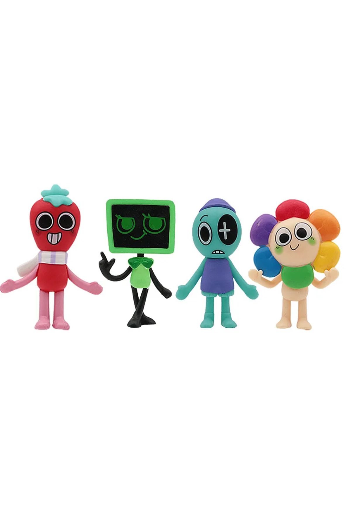 Choice-New Dandy's World Figure Set Goob Boxten Pebble Finn Flutter Dandys World Action Figuras Toy Anim... 4